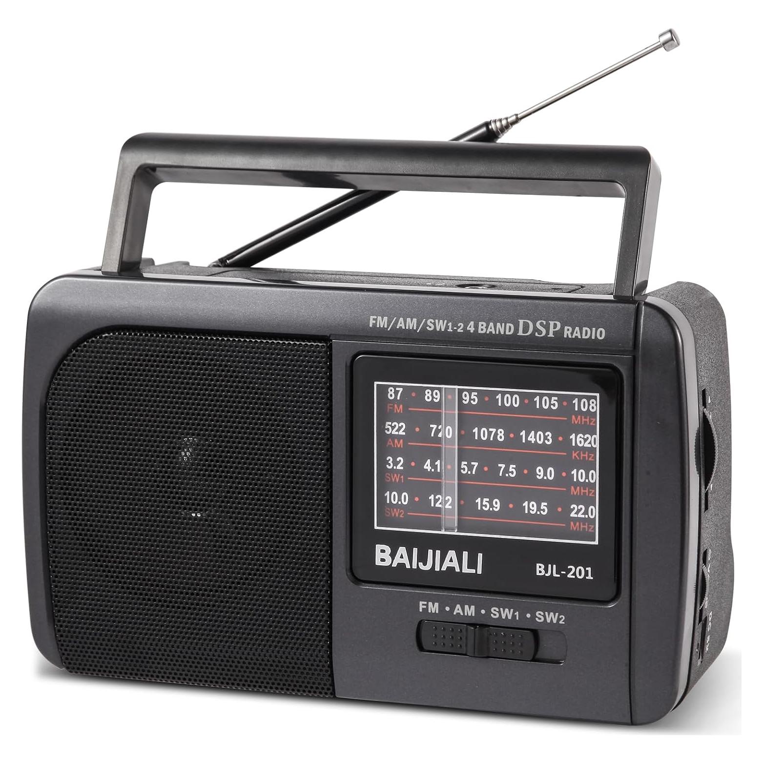Radio Portátil Multibanda BAIJIALI Retro 3W AM/FM/SW