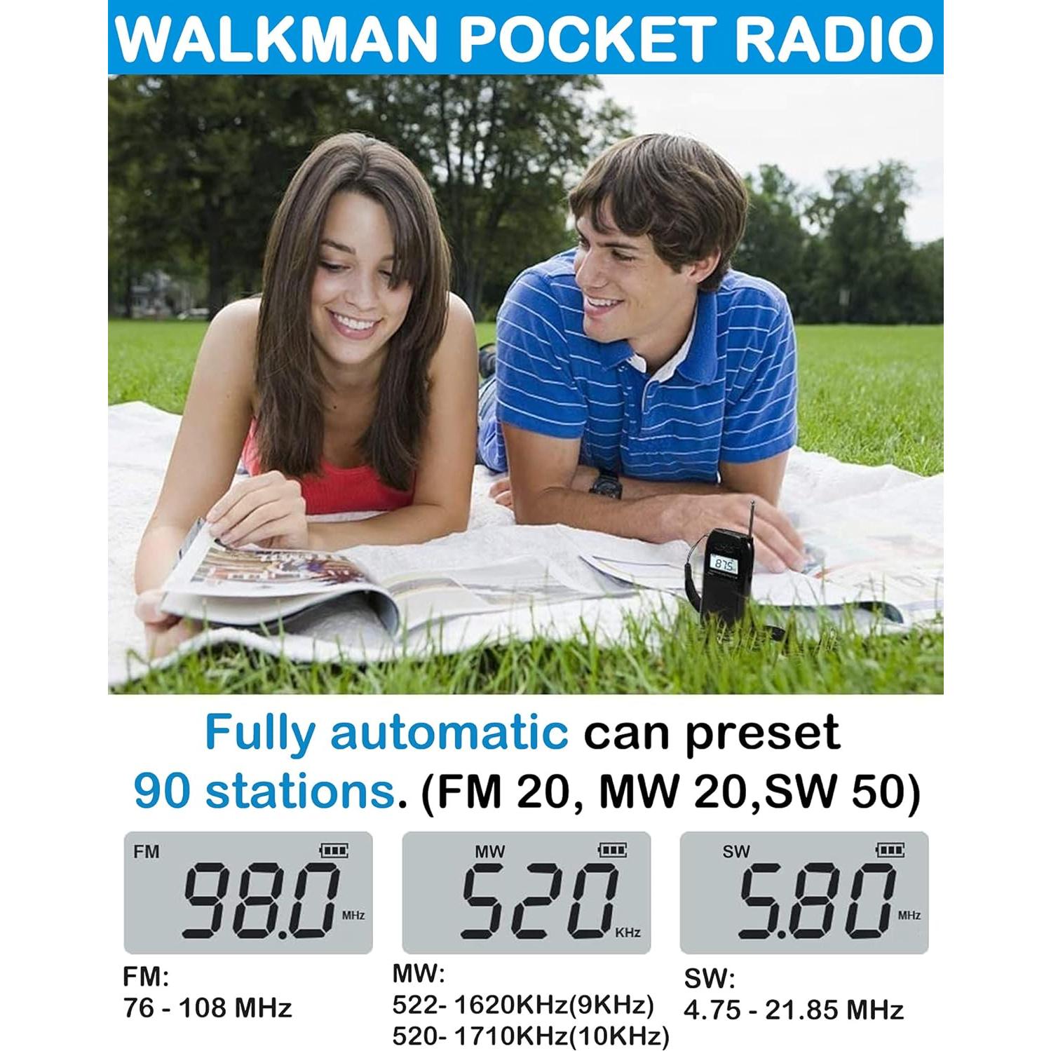 Radio Portátil FM AM Onda Corta HanRongDa HRD-605 Estéreo