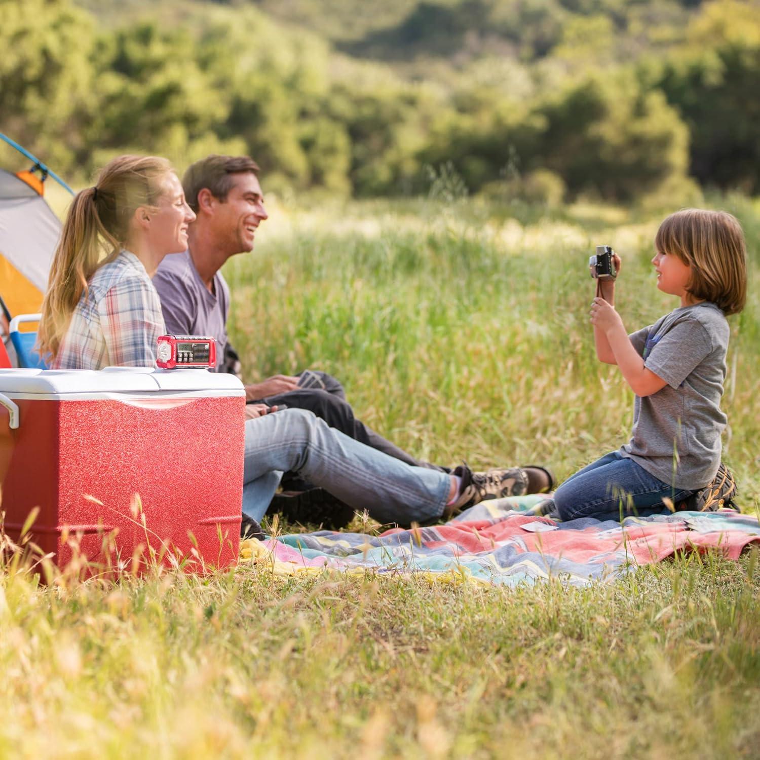 Radio Meteorológica de Emergencia Midland ER210 - Compacta, Manivela, Alertas NOAA, Linterna SOS