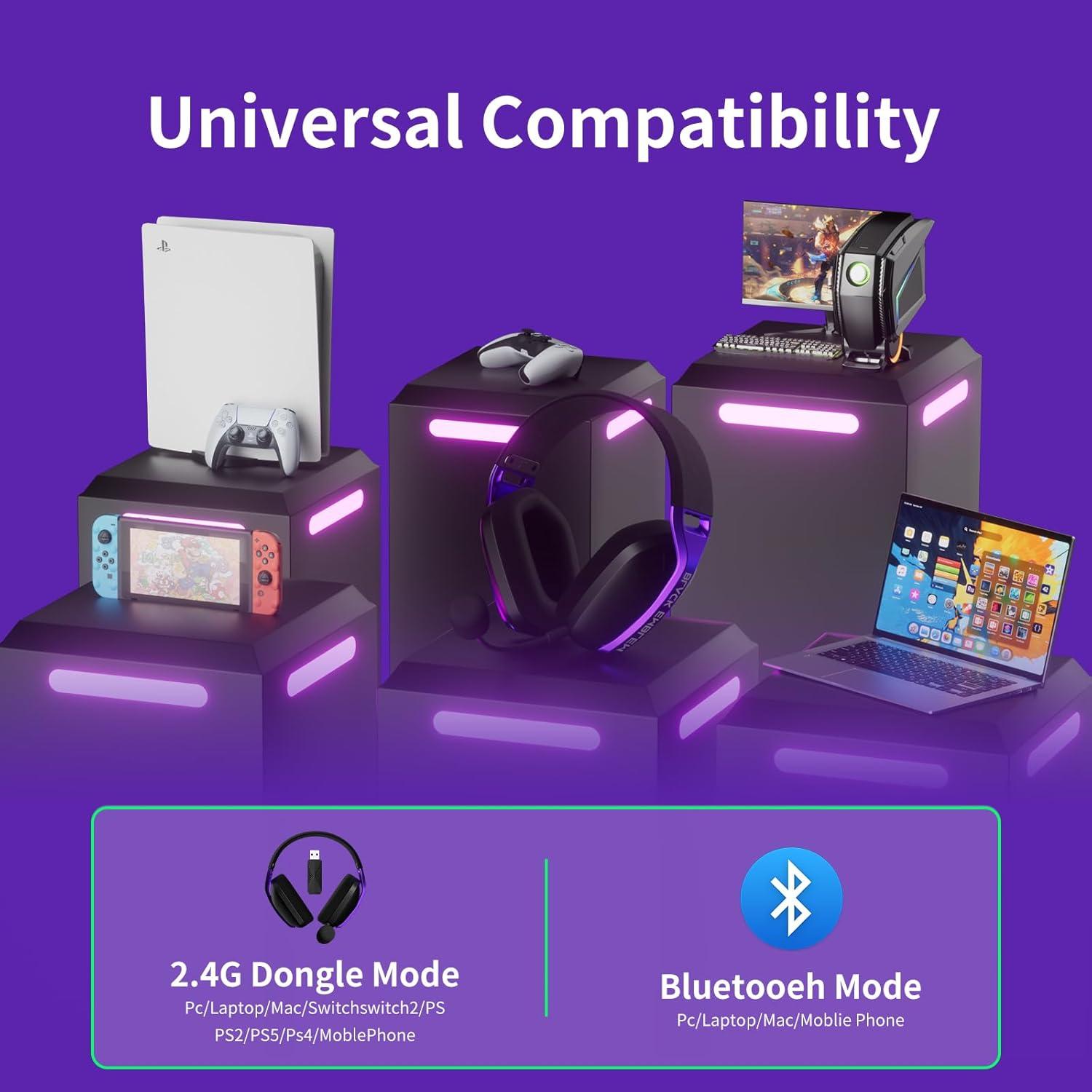 Auricular Gaming Inalámbrico Black Emblem X1 50H Bluetooth 5.4