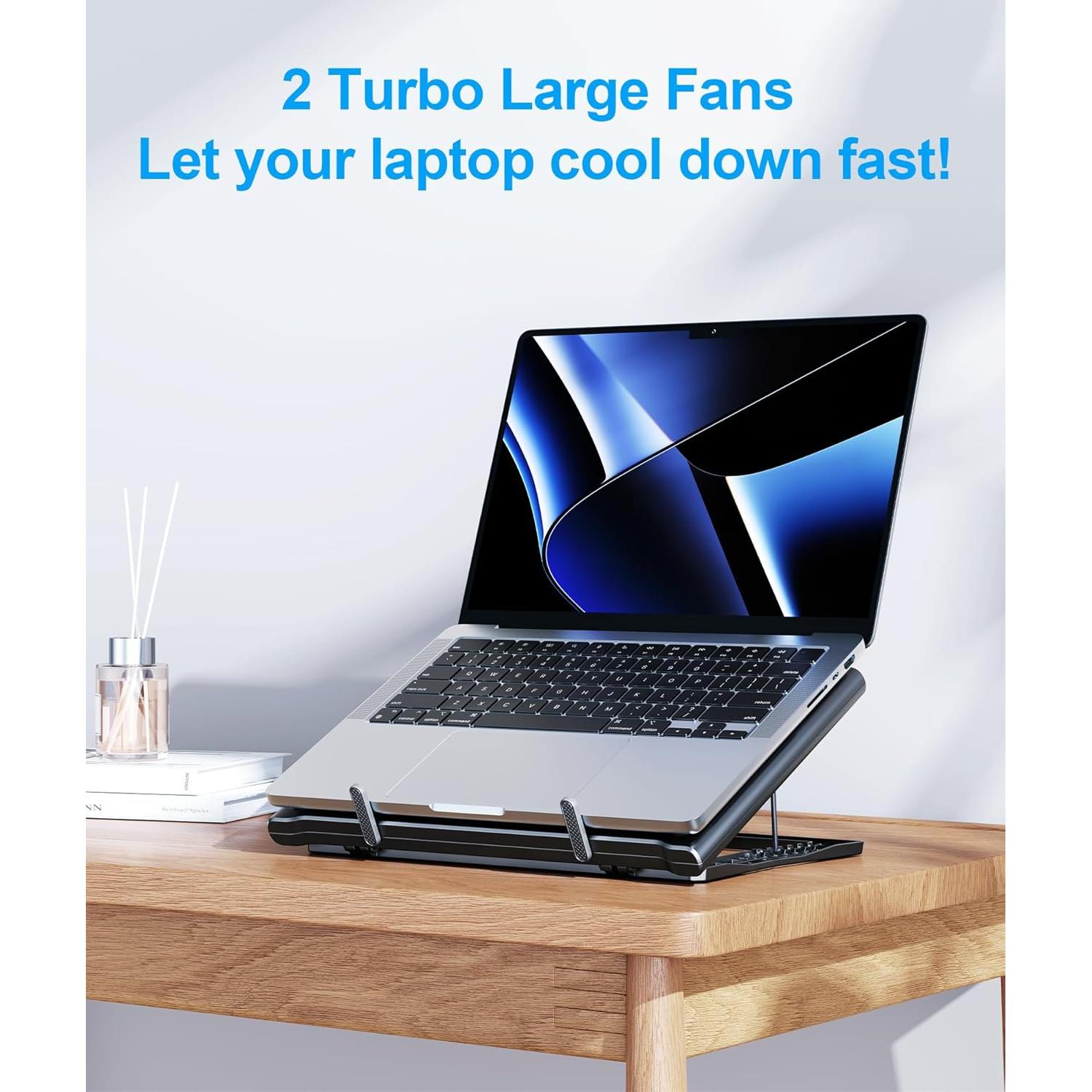 Soporte de Enfriamiento para Laptop MOKURU C400 Negro 6 Niveles