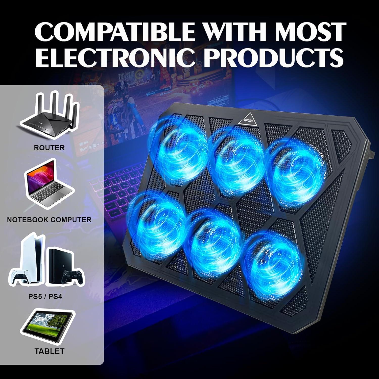 Base de Enfriamiento NAGAN para Laptop 14-17.3" Ergonómica