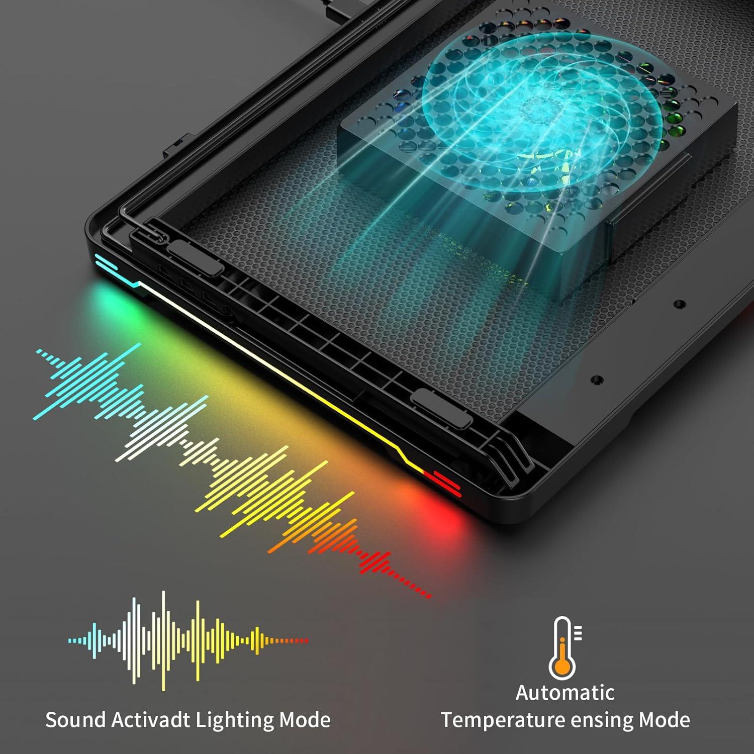 Base de Enfriamiento para Laptop DEPGI con Ventilador 13.97 cm