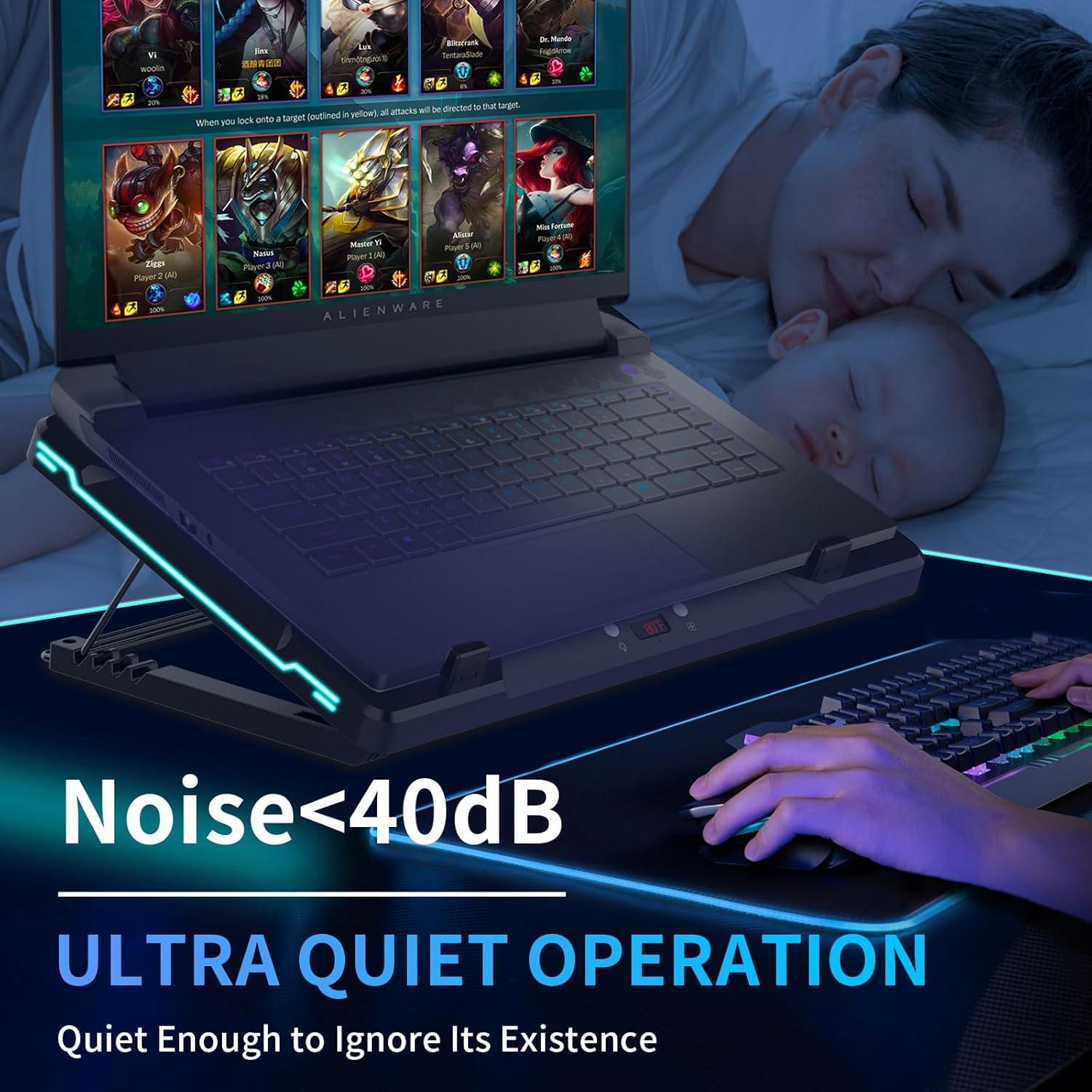 Base de Enfriamiento para Laptop DEPGI con Ventilador 13.97 cm