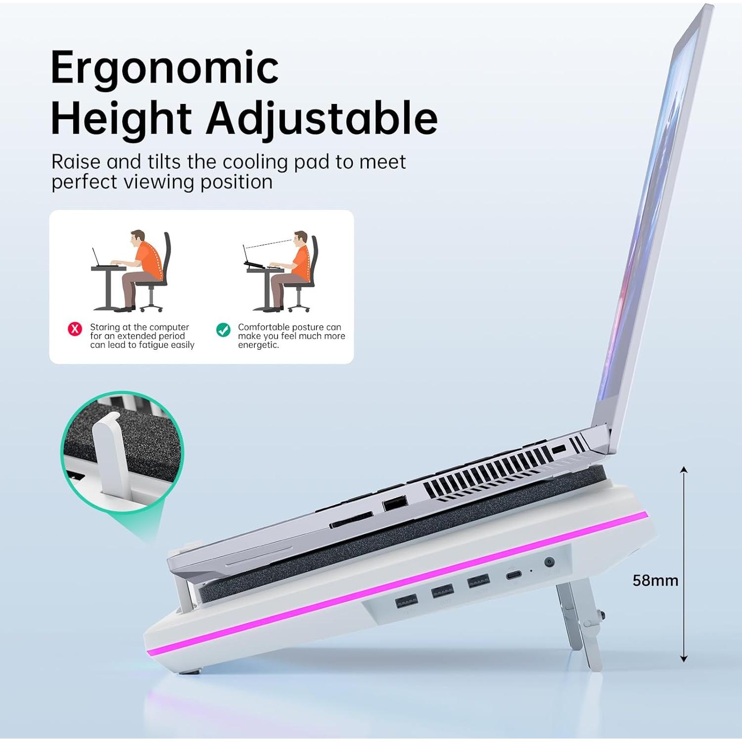 Base de Enfriamiento para Laptop y Conmutador HDMI 2.1 4K 8K