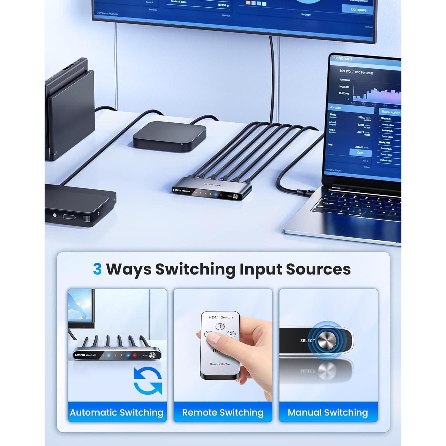 Base de Enfriamiento para Laptop Llano con RGB y Conmutador HDMI 2.1