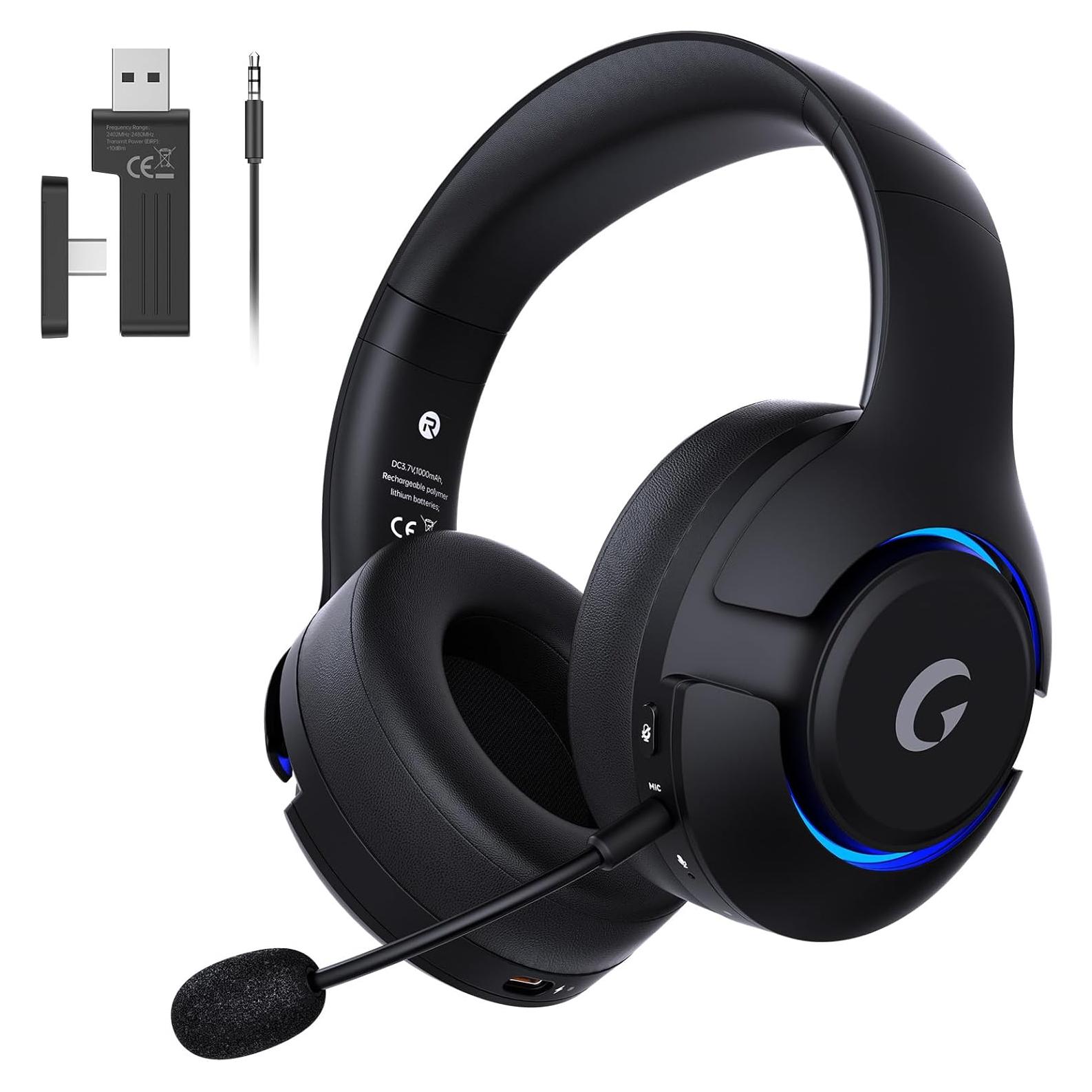 Auriculares Gaming Inalámbricos Gtheos Captain 370, 45H, RGB
