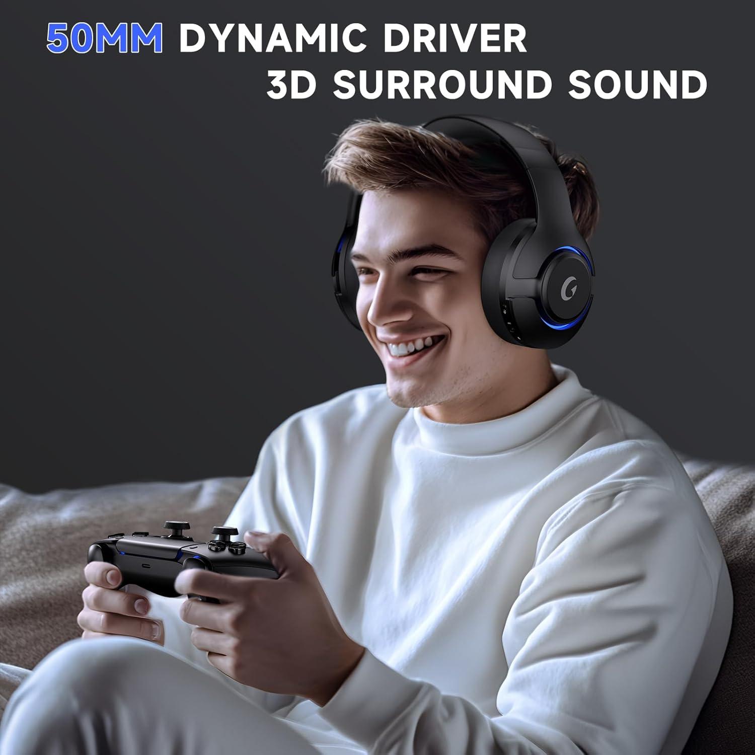 Auriculares Gaming Inalámbricos Gtheos Captain 370, 45H, RGB