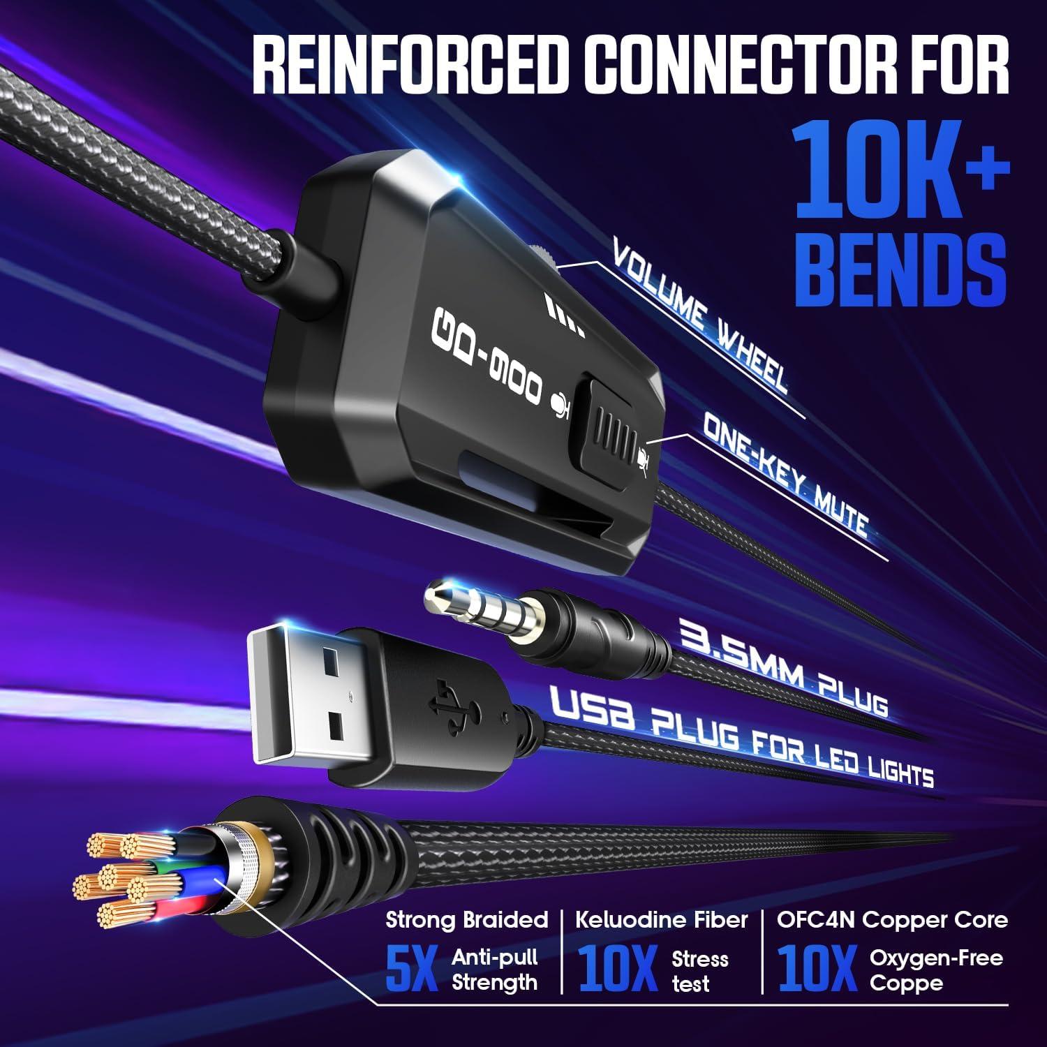 Auriculares Gaming YPBDAN GD-900 RGB 7.1 Sonido Surround