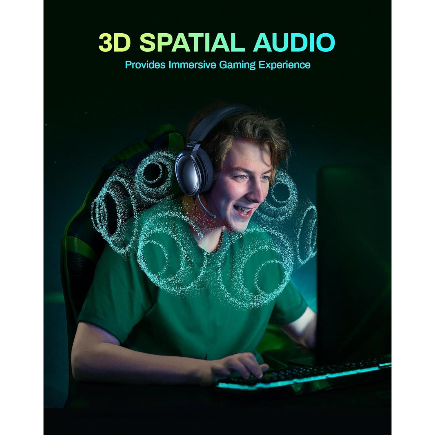 Auriculares Gaming Inalámbricos KOFIRE UG-06 con Micrófono y RGB