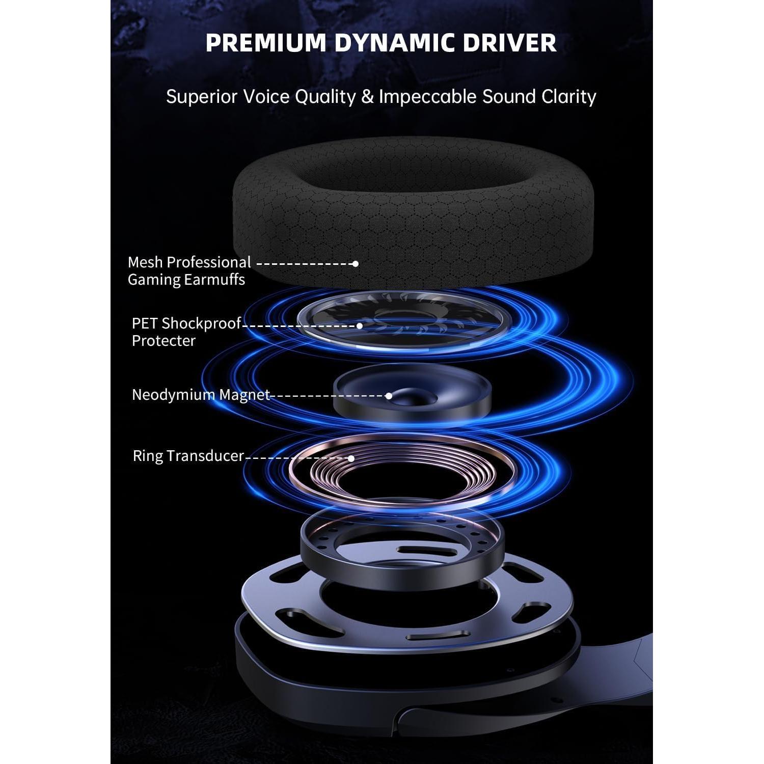 Auriculares Gaming Inalámbricos KAPEYDESI Captain 400 - 40h Batería