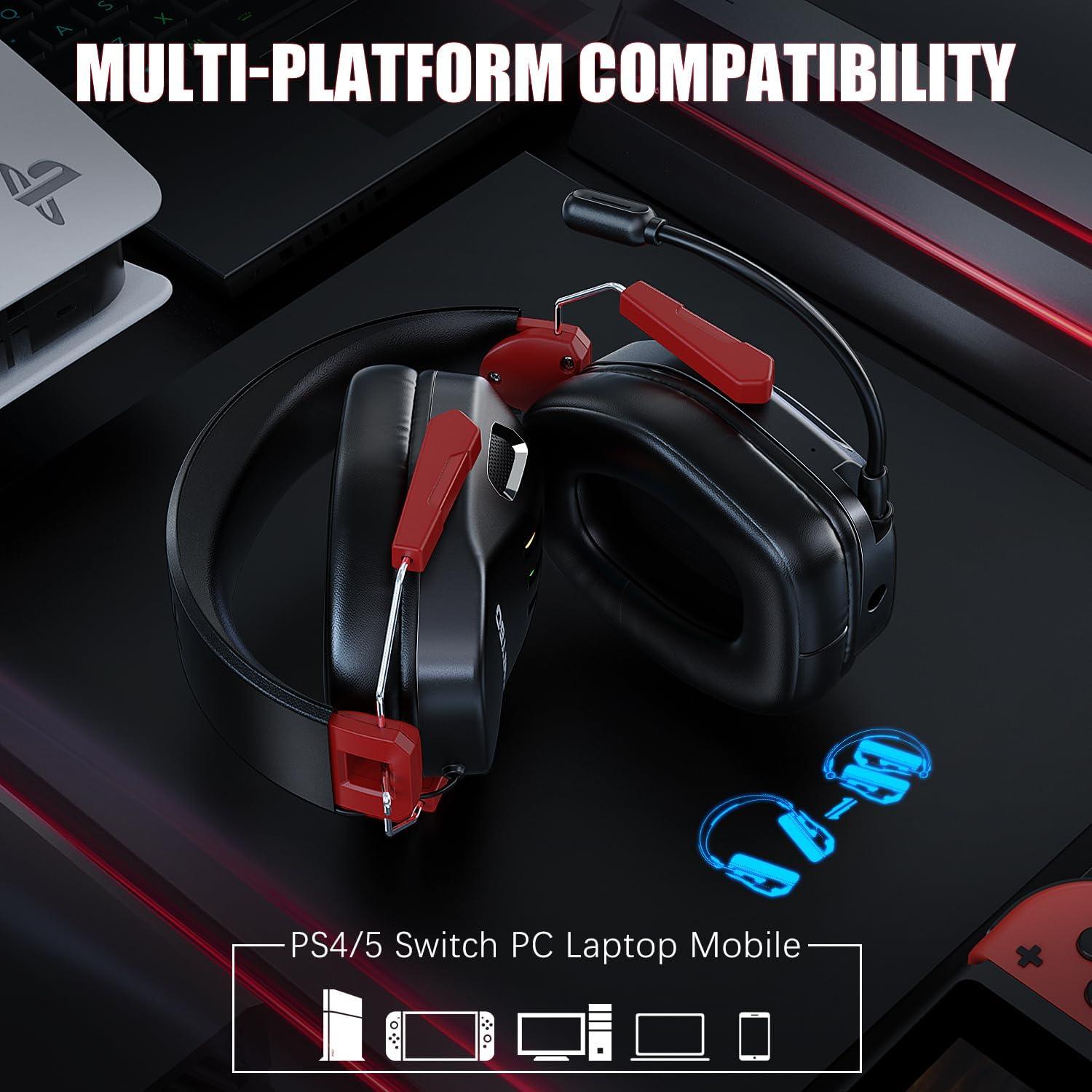 Auricular Gaming Inalámbrico Foyose WT3-BR 7.1 Sonido Estéreo