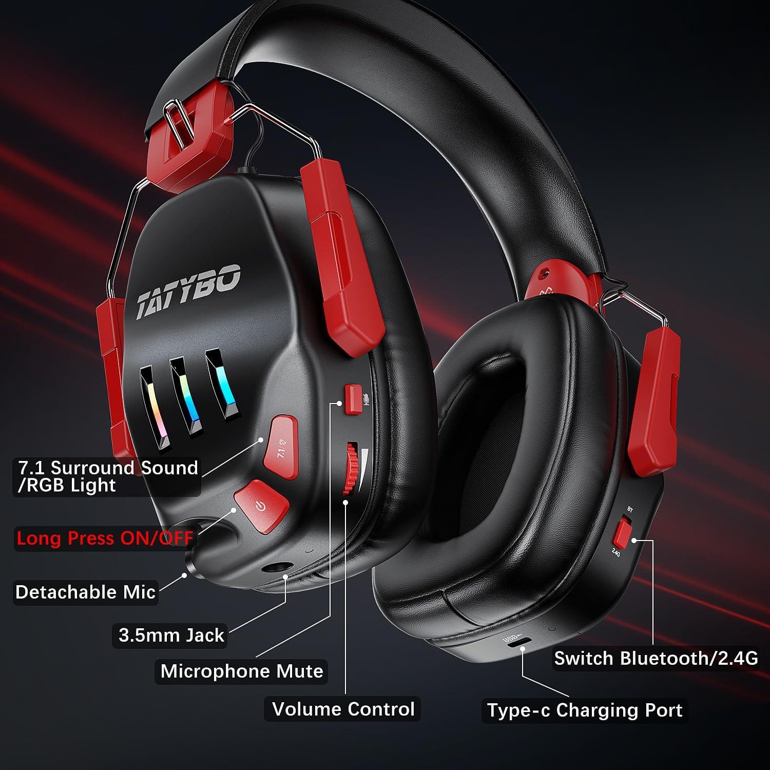 Auricular Gaming Inalámbrico Foyose WT3-BR 7.1 Sonido Estéreo