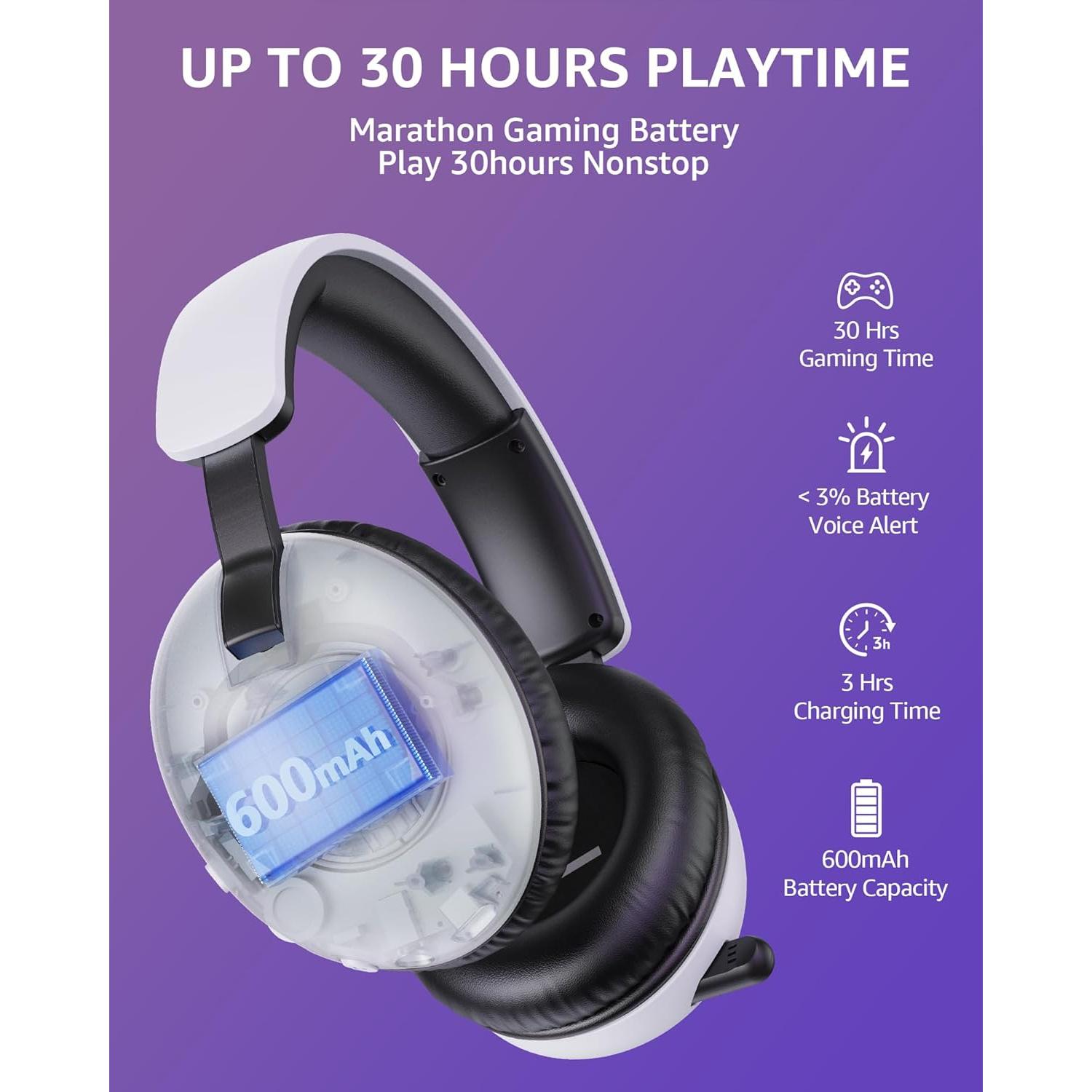 Auriculares Gaming Inalámbricos OPUTIK BL500 con Micrófono y Cancelación de Ruido