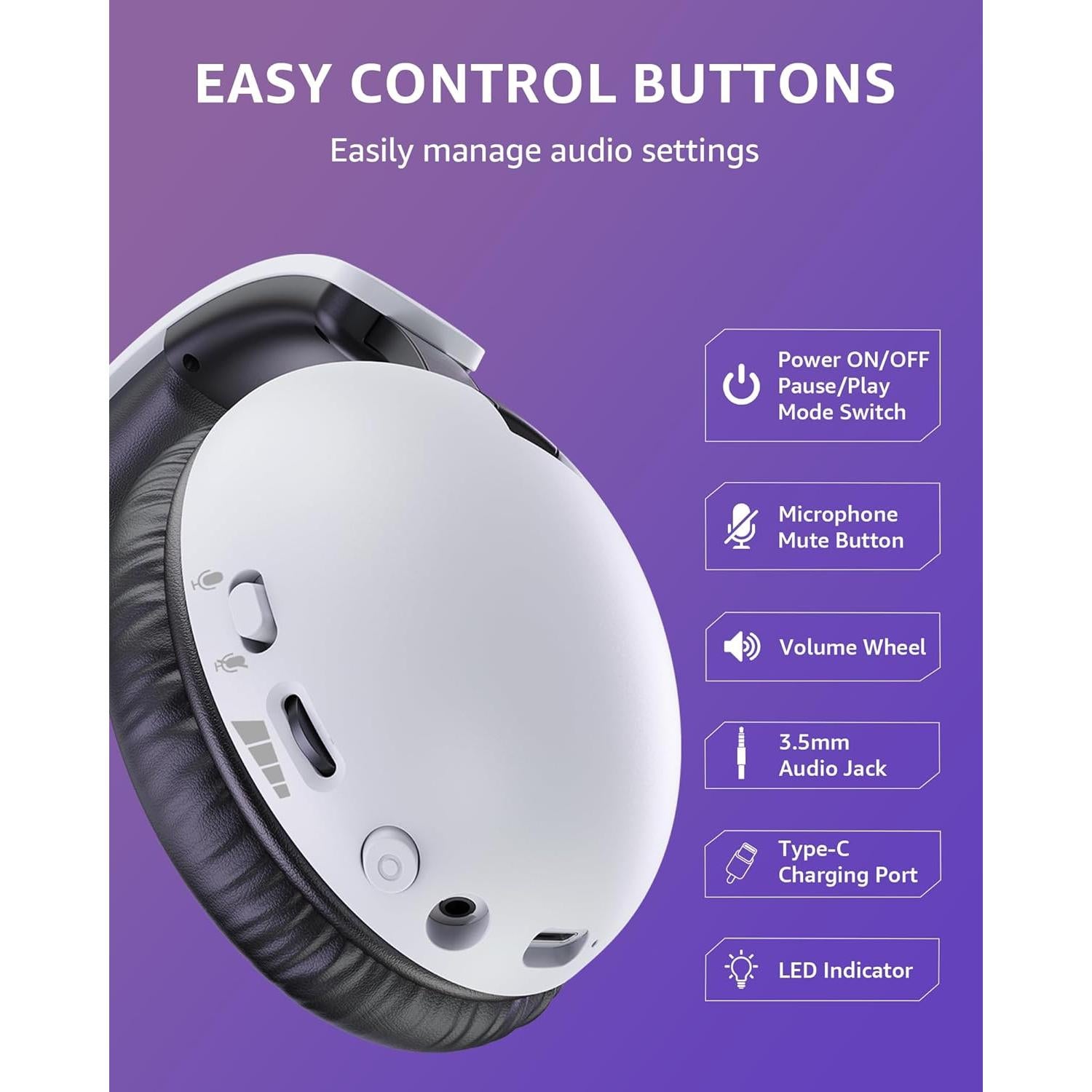 Auriculares Gaming Inalámbricos OPUTIK BL500 con Micrófono y Cancelación de Ruido