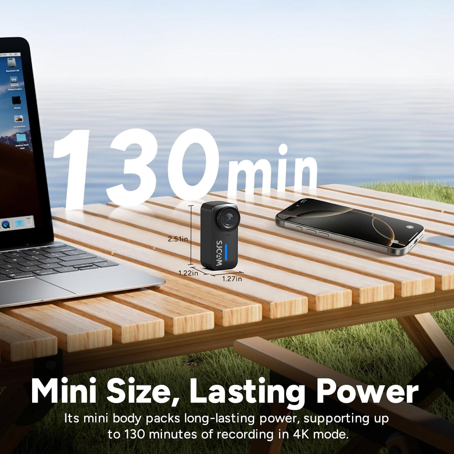 Cámara de Acción SJCAM C110Plus 4K Pocket Magnética Negra