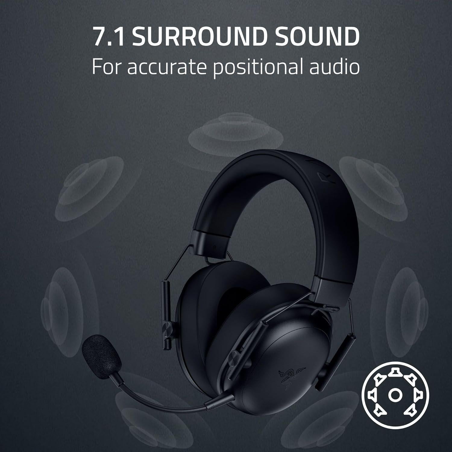 Auriculares Inalámbricos Razer BlackShark V3 X - 50mm, 70h Batería