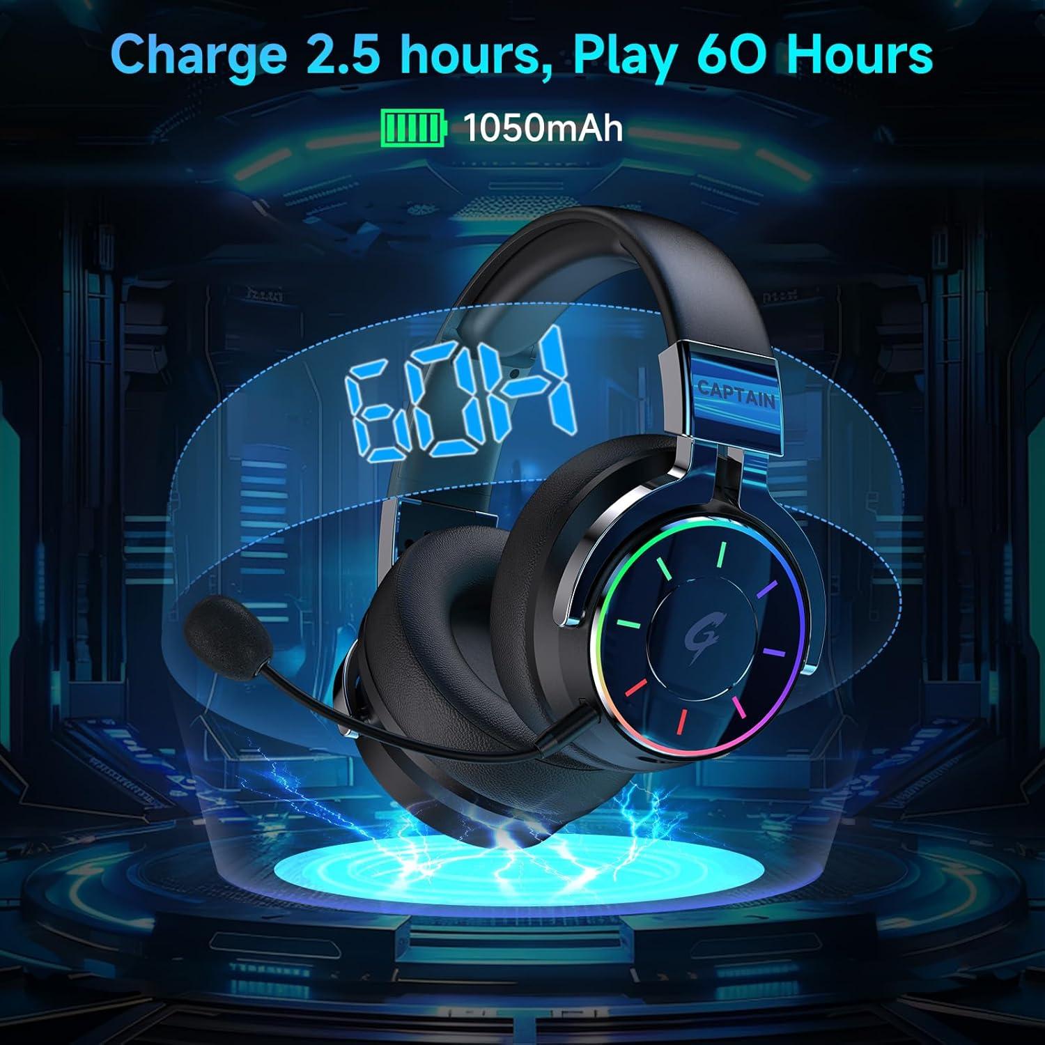 Auriculares Inalámbricos COOLV Spark04 7.1 RGB 60H PC PS5 PS4