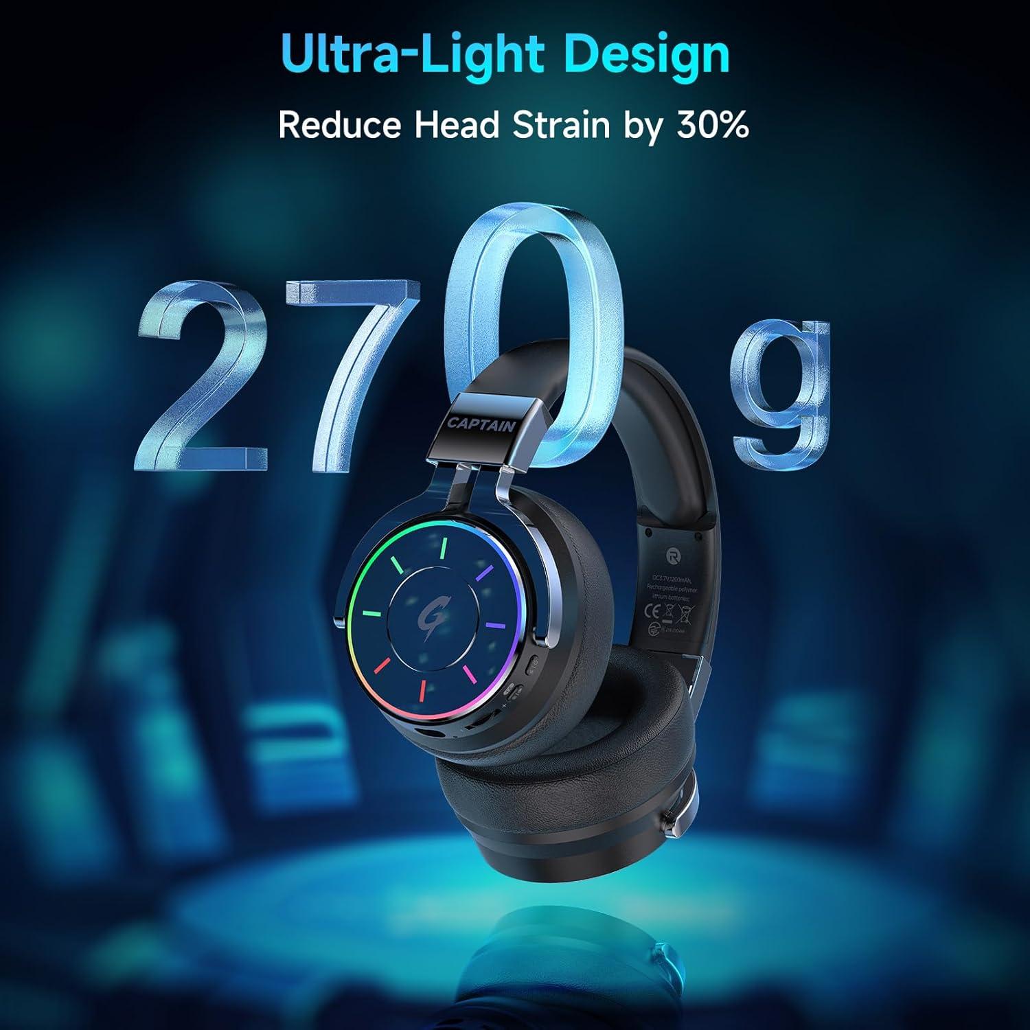 Auriculares Inalámbricos COOLV Spark04 7.1 RGB 60H PC PS5 PS4