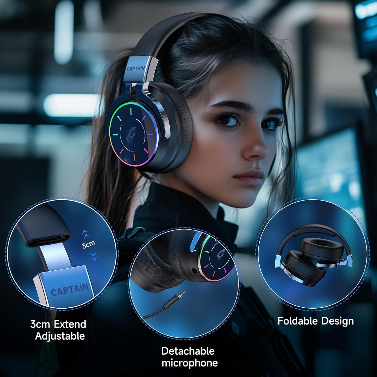 Auriculares Inalámbricos COOLV Spark04 7.1 RGB 60H PC PS5 PS4