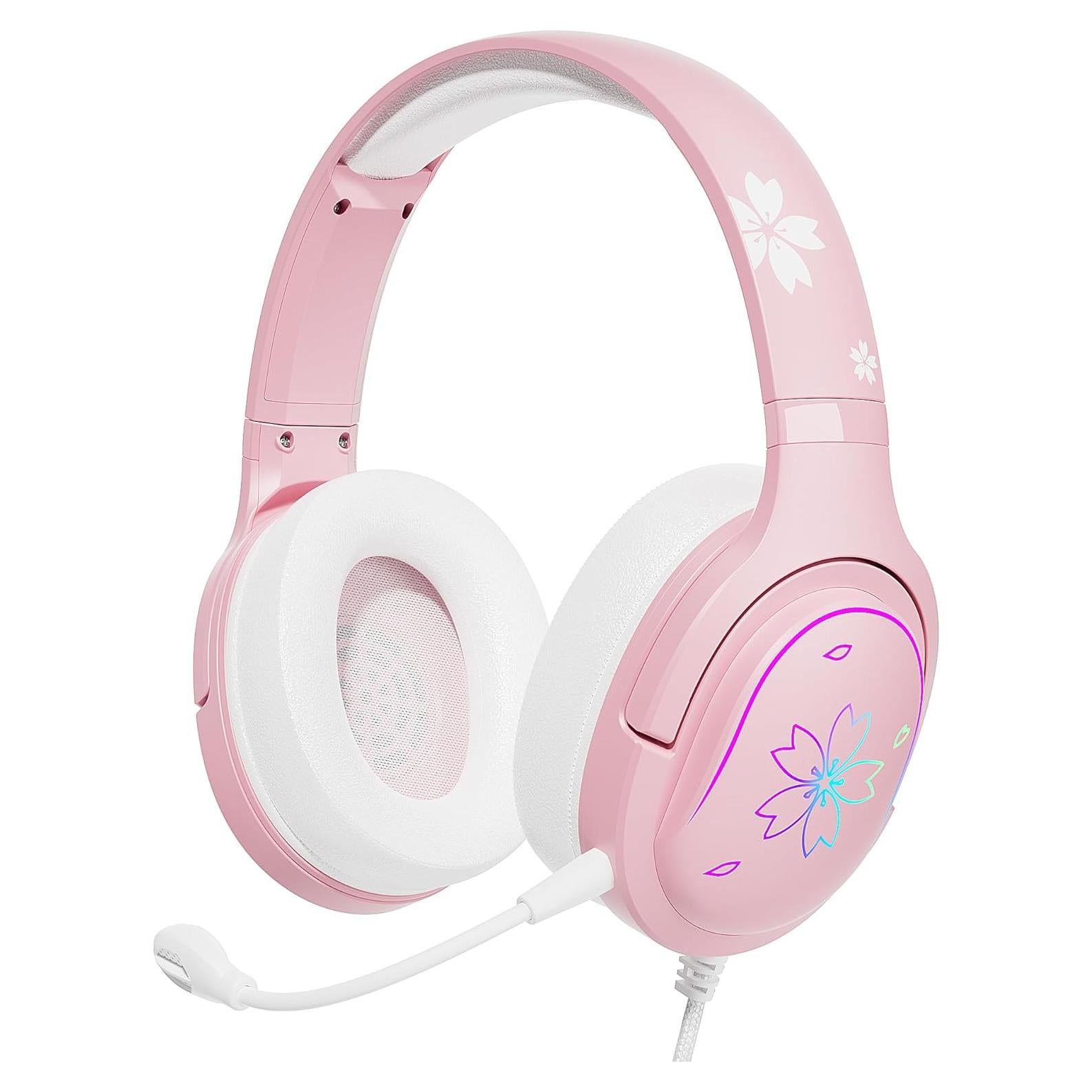 Auriculares de Juego Mytrix Sakura con Luz RGB 2m para PS4/PC