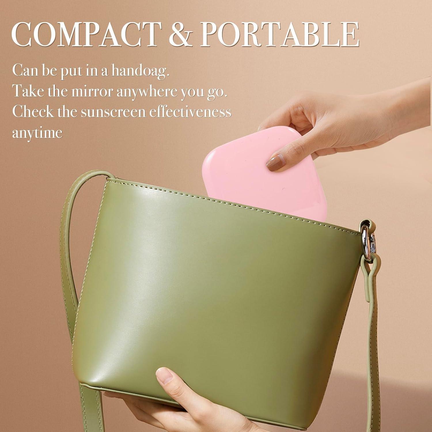 Espejo UV HiPai Doble Cara 3.5" Rosa con Luz LED y Aumento 2x