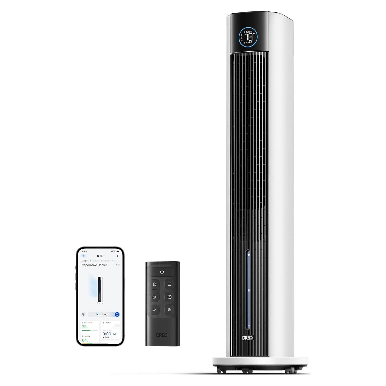 Ventilador Torre Dreo IceWind 712S 109 cm Blanco 4 Velocidades