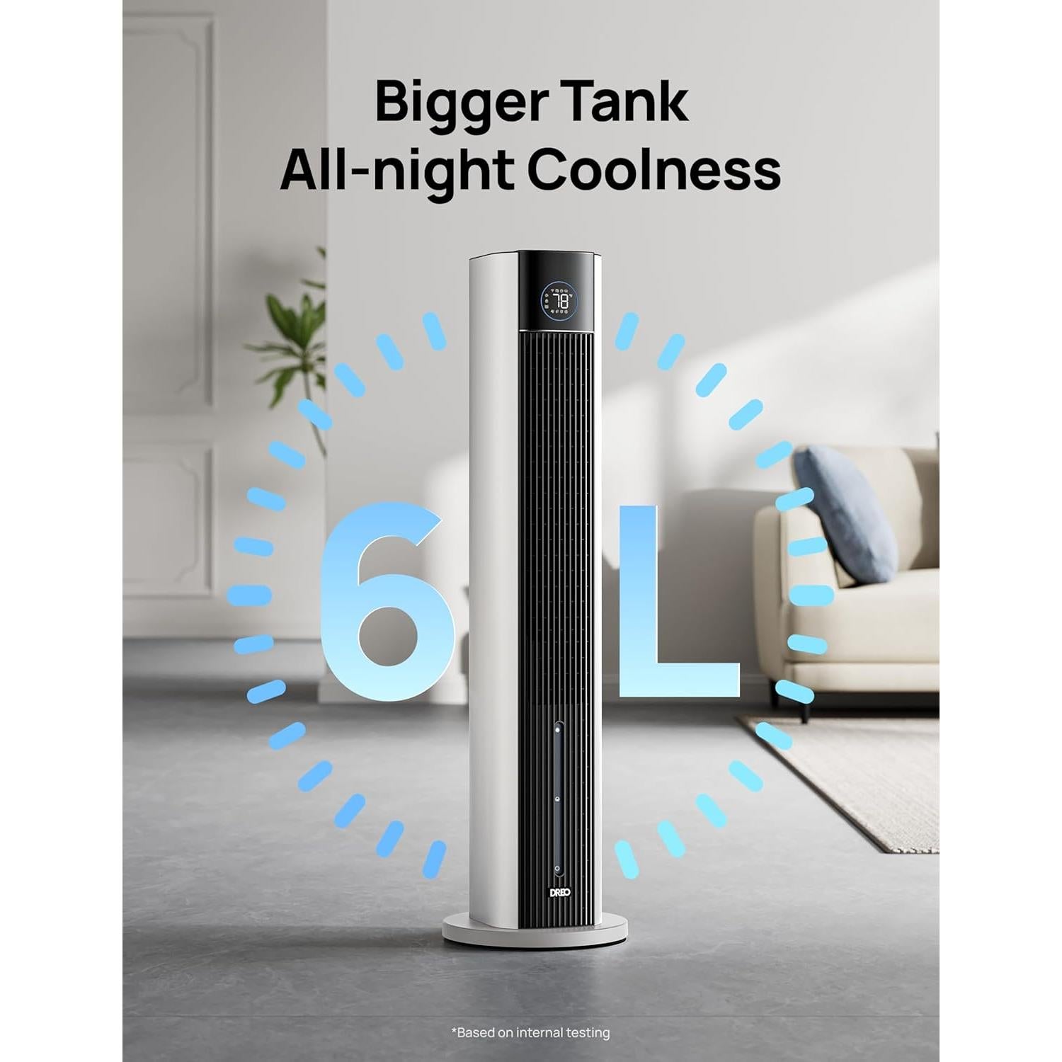 Ventilador Torre Dreo IceWind 712S 109 cm Blanco 4 Velocidades