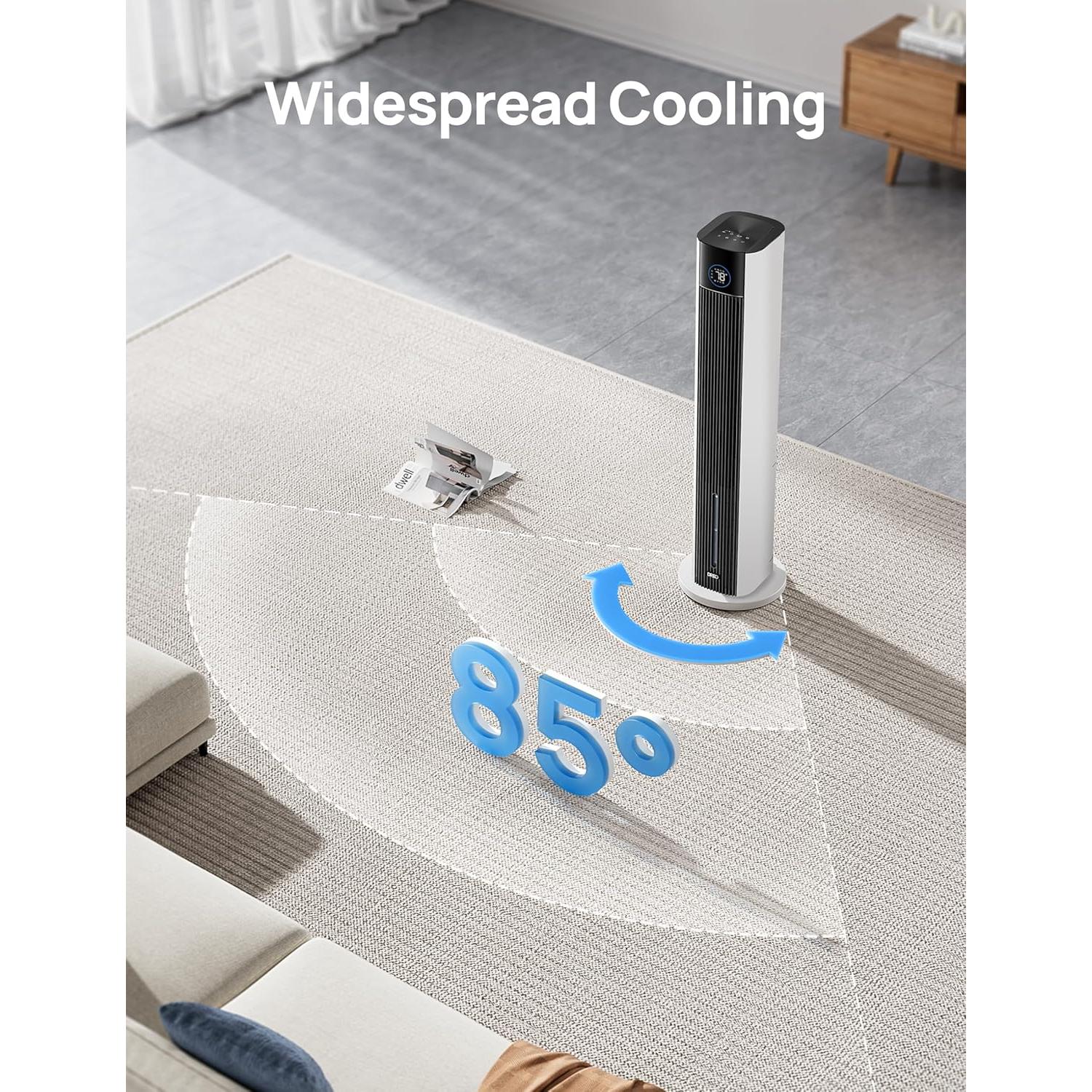 Ventilador Torre Dreo IceWind 712S 109 cm Blanco 4 Velocidades