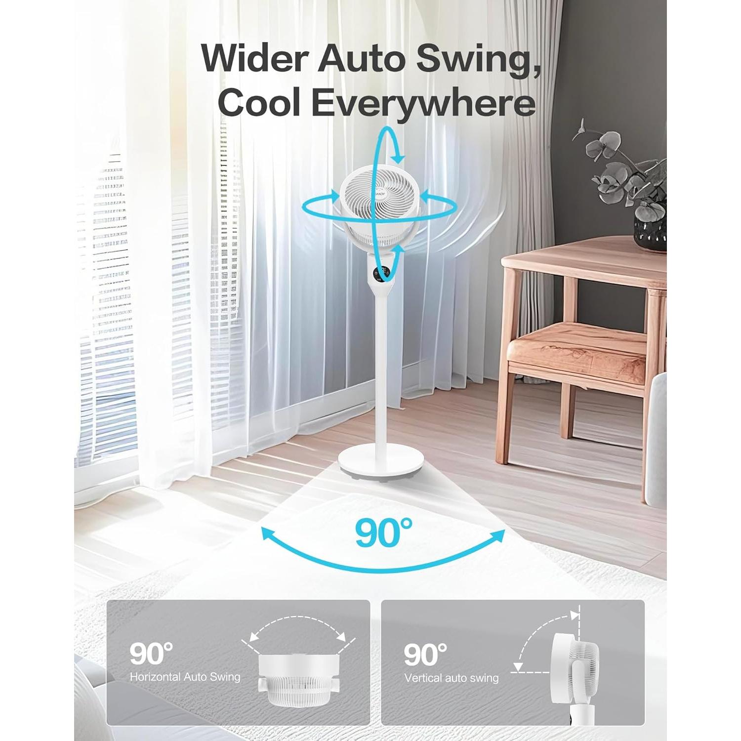 Ventilador de pie Candy 8 velocidades 3 modos control remoto