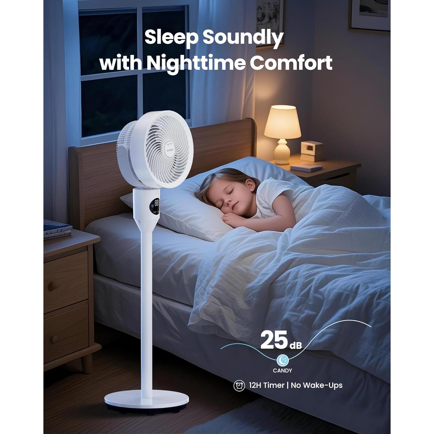 Ventilador de pie Candy 8 velocidades 3 modos control remoto