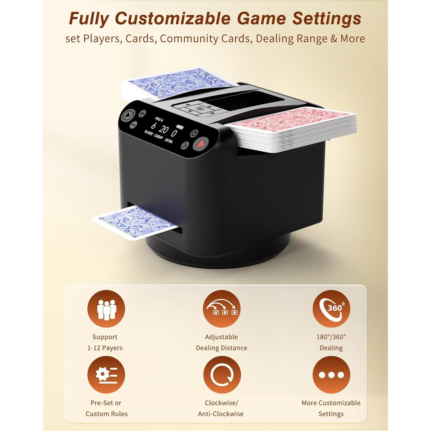 Máquina Automática de Barajar y Repartir Cartas INNCNN MAX6 USB-C