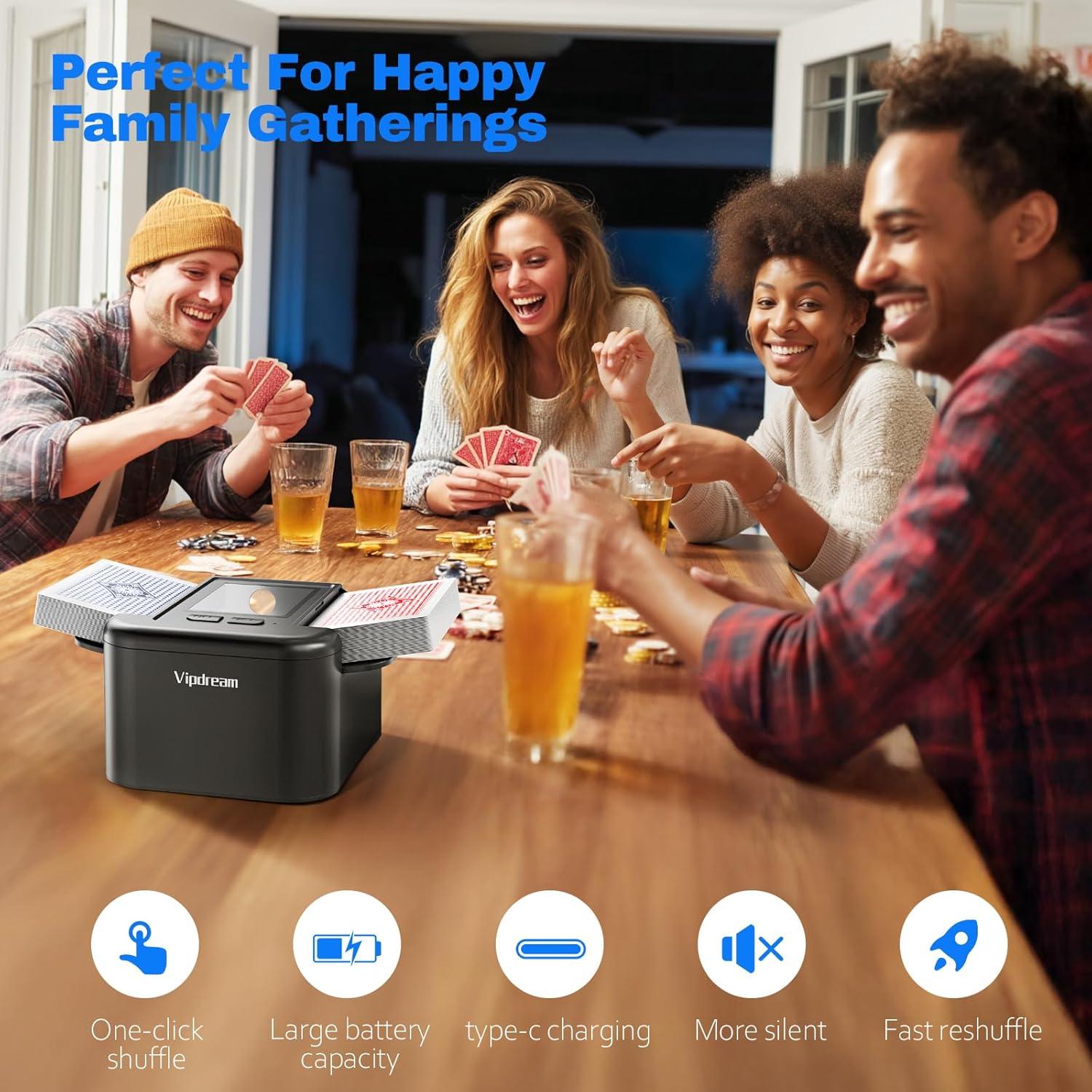 Barajador de Cartas Automático Vipdream con Batería Recargable