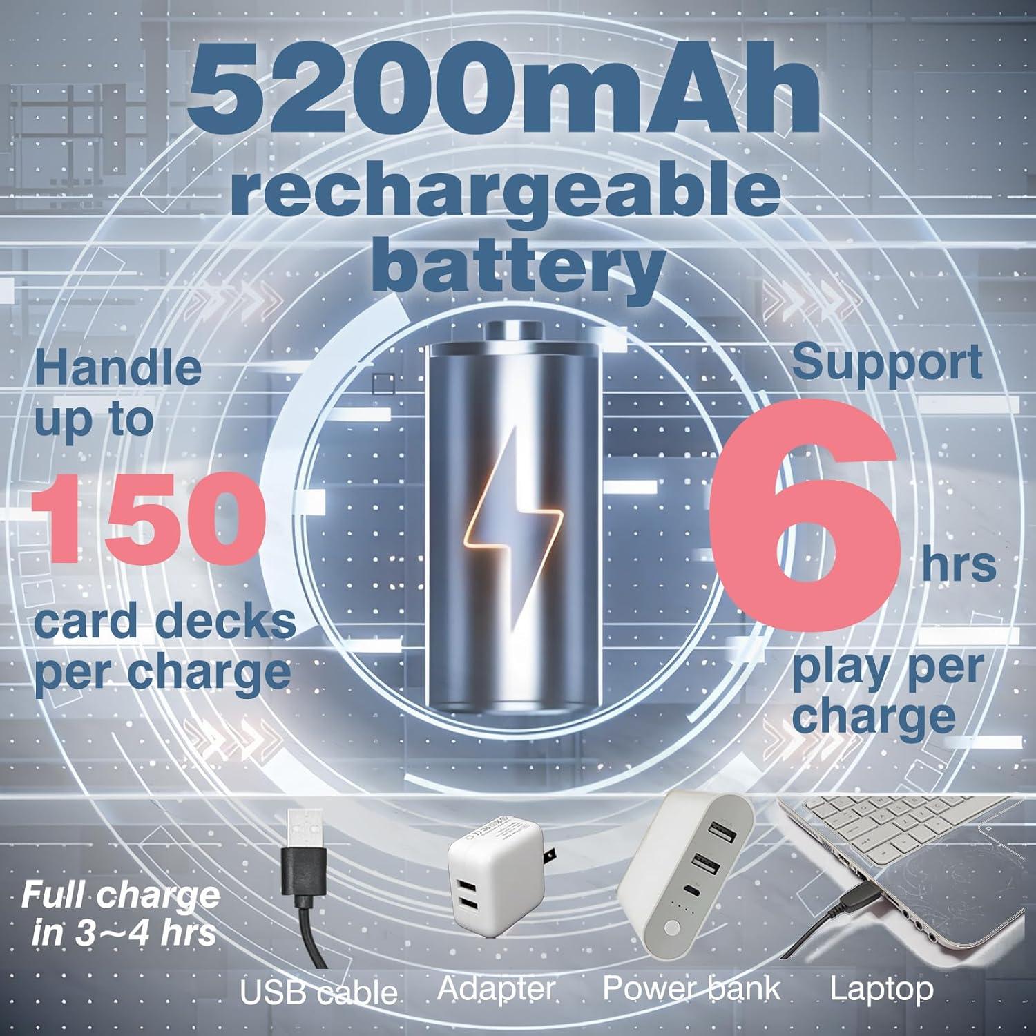 Barajador Automático LuxeVoy con 8 Mandos, 5 Juegos, Silencioso