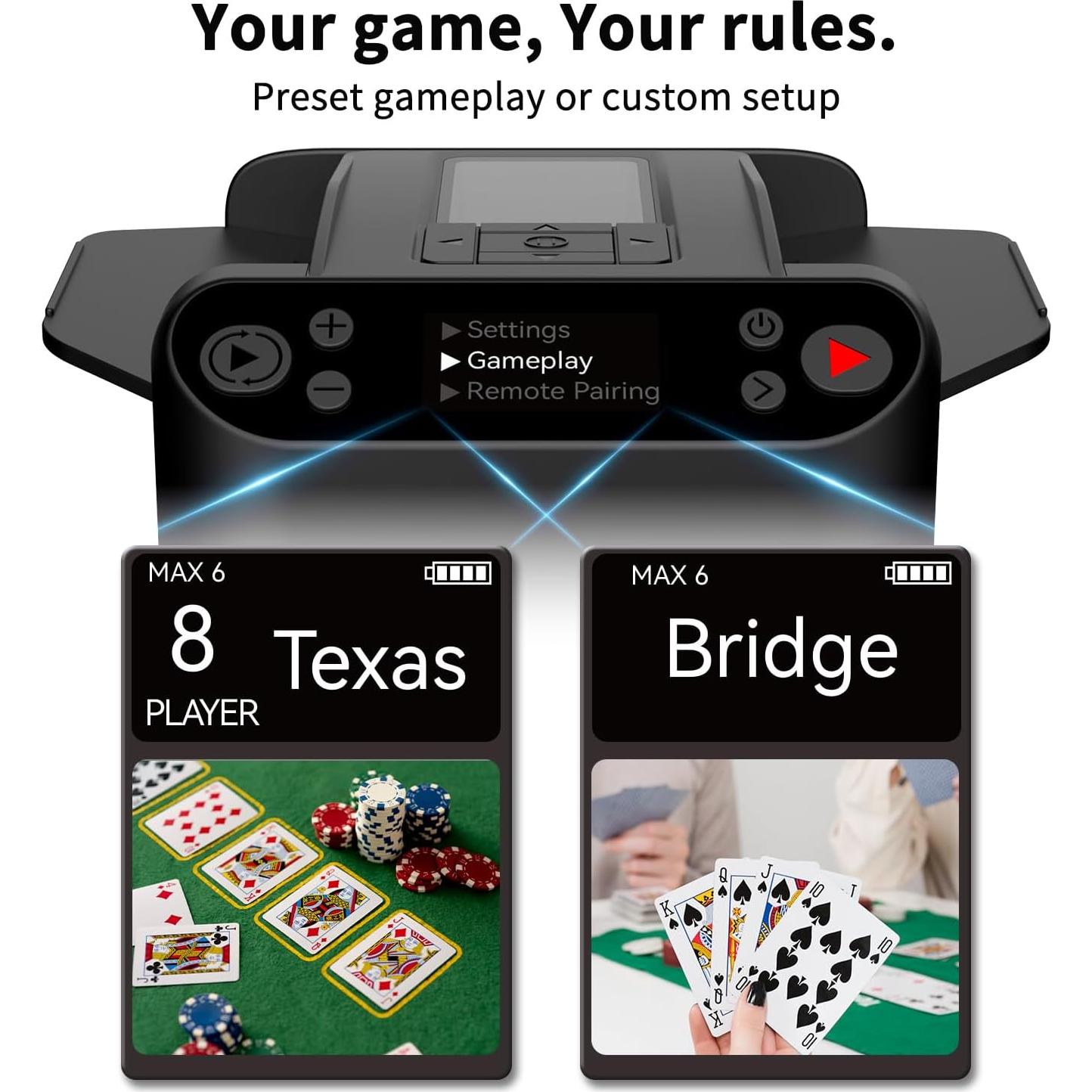 Barajador y Repartidor Automático BIFTU, Recargable, Ultra Silencioso