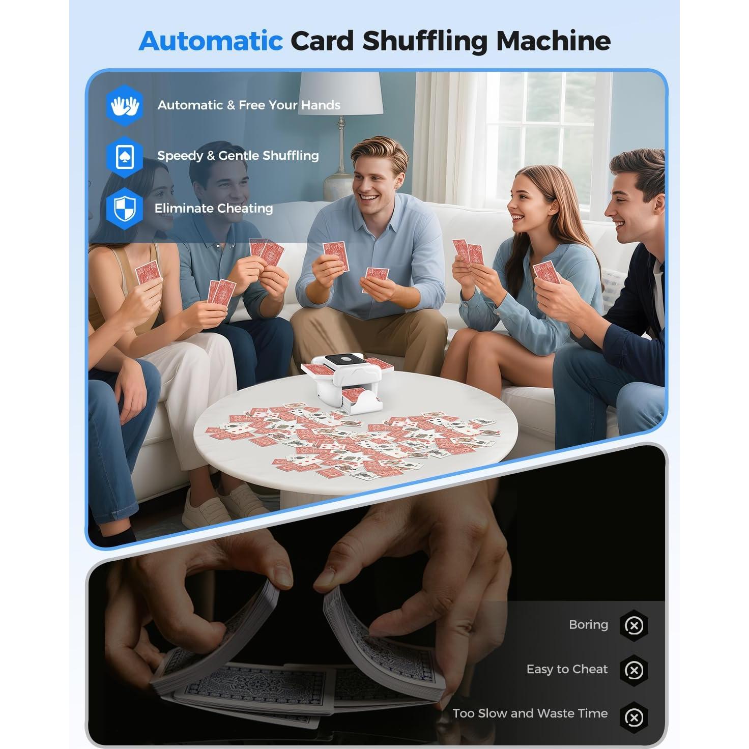 Barajador Automático de Cartas Honlunu TX-666 Recargable 2600mAh