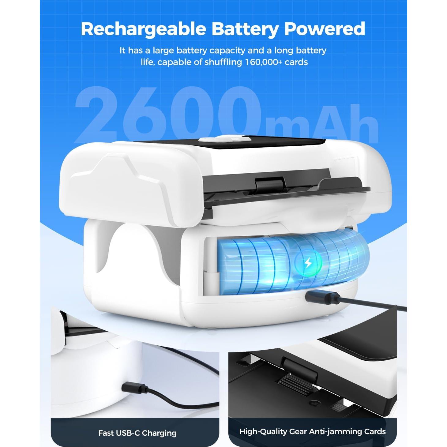 Barajador Automático de Cartas Honlunu TX-666 Recargable 2600mAh