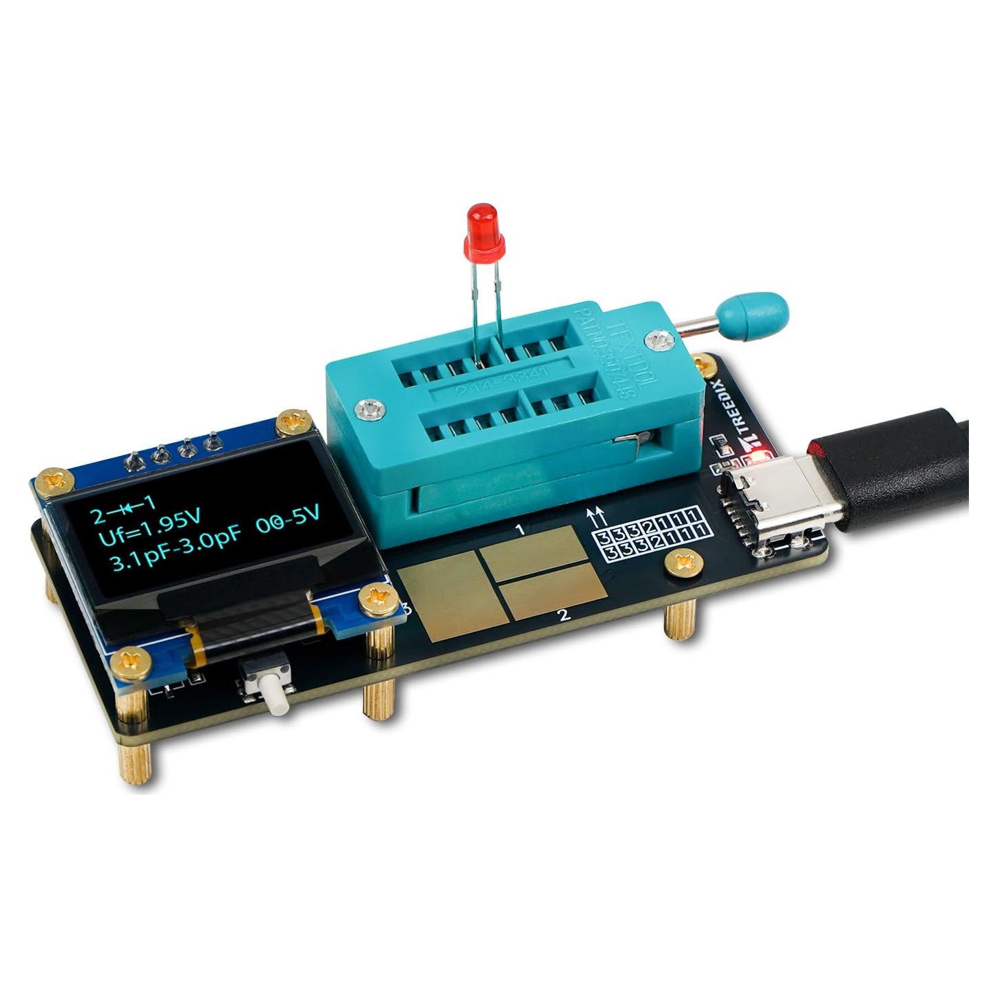 Probador de Transistores y Capacitores Treedix GM328 - Medidor LCR/ESR