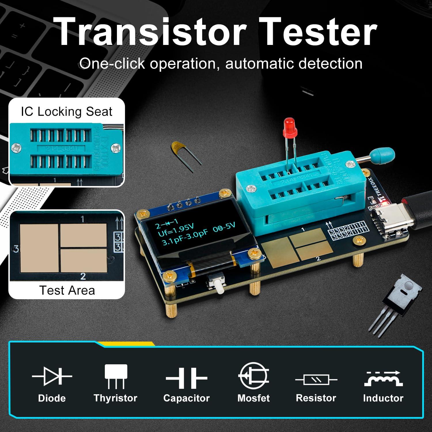 Probador de Transistores y Capacitores Treedix GM328 - Medidor LCR/ESR