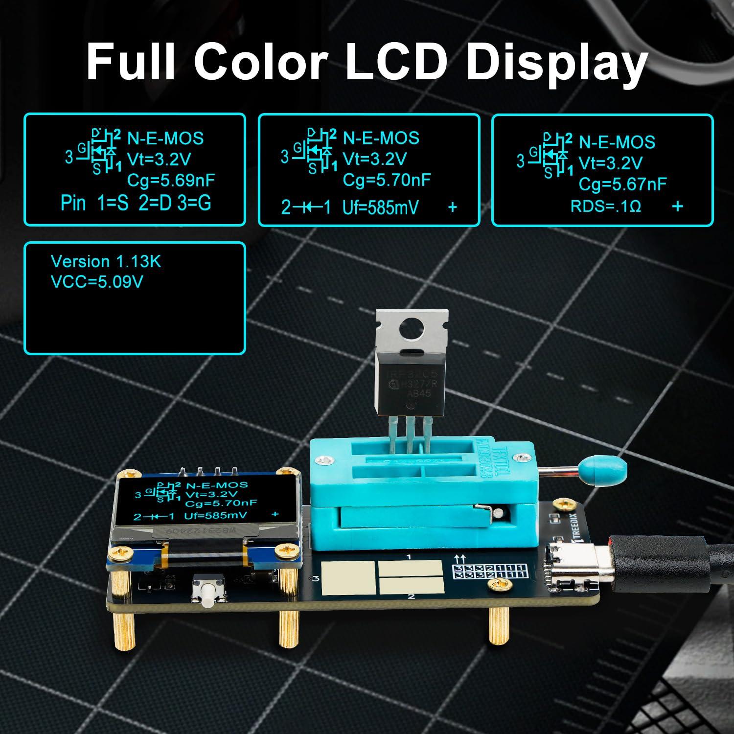 Probador de Transistores y Capacitores Treedix GM328 - Medidor LCR/ESR