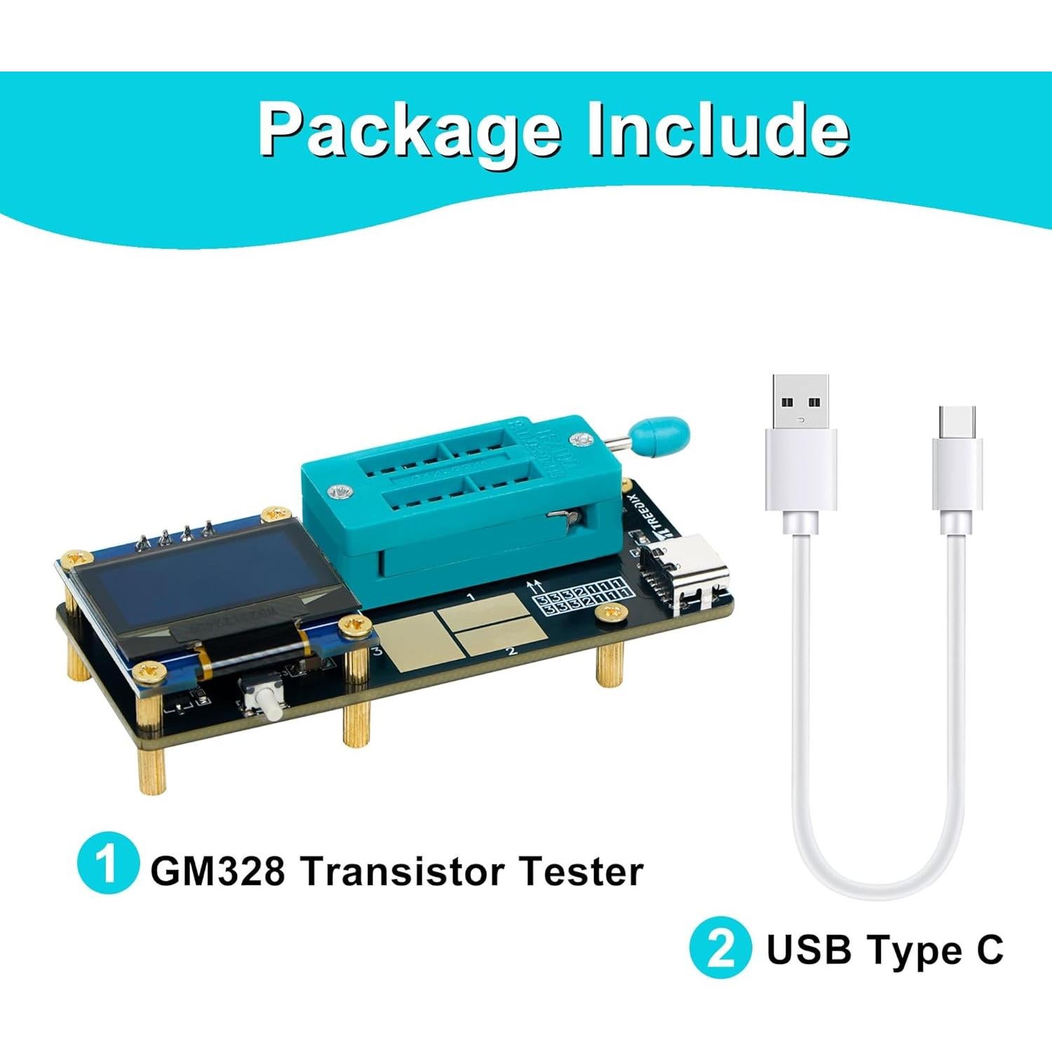 Probador de Transistores y Capacitores Treedix GM328 - Medidor LCR/ESR