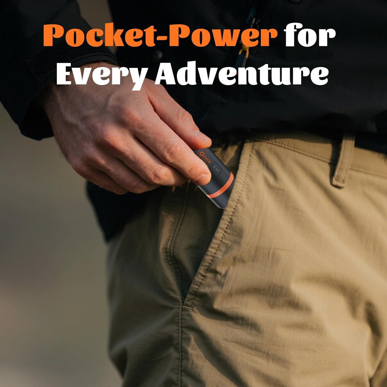 Mini Bomba de Aire Eléctrica Oviora con Luz LED y 5 Boquillas