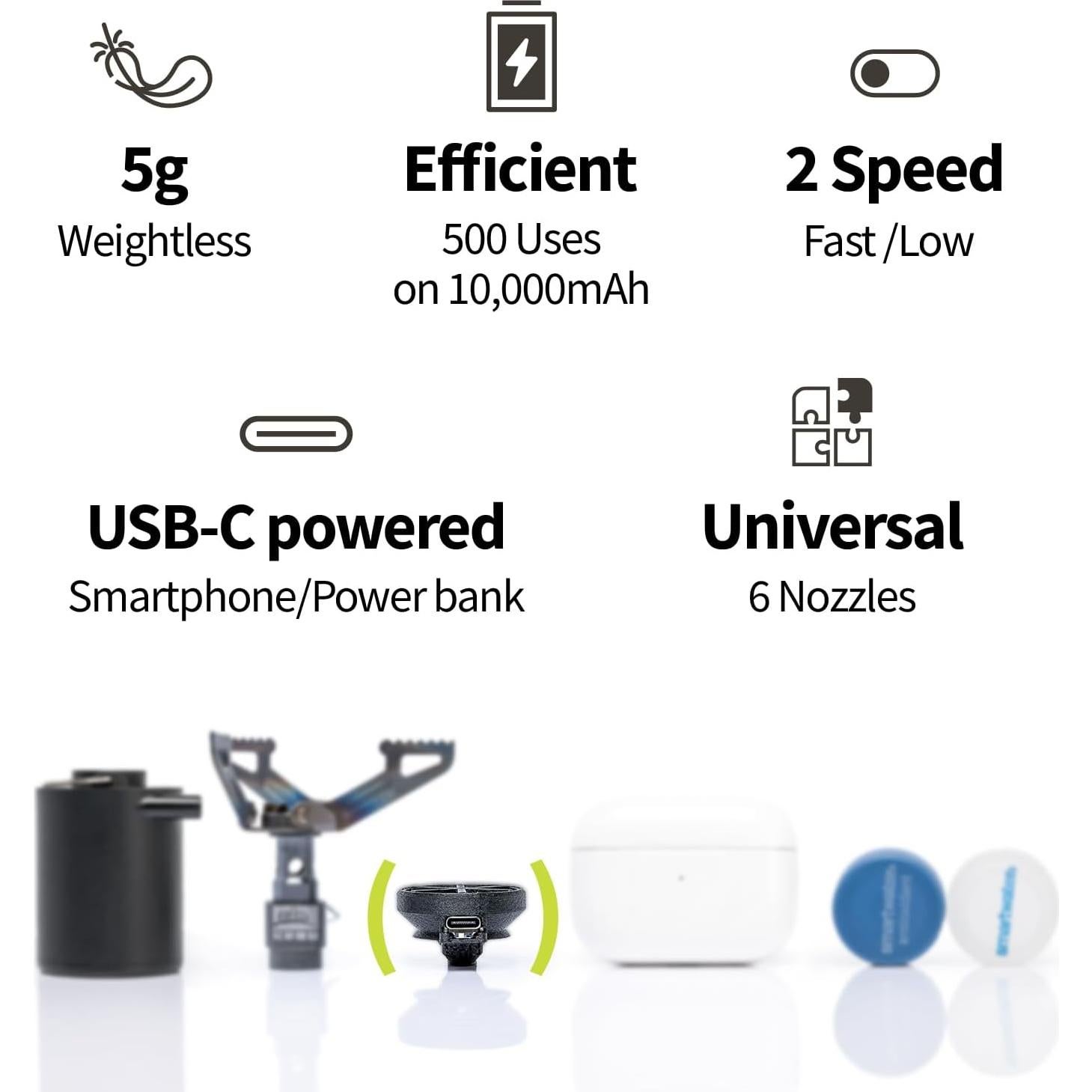 Bomba de Aire Eléctrica KIN SUN Kin Pump Ultraligera 5g