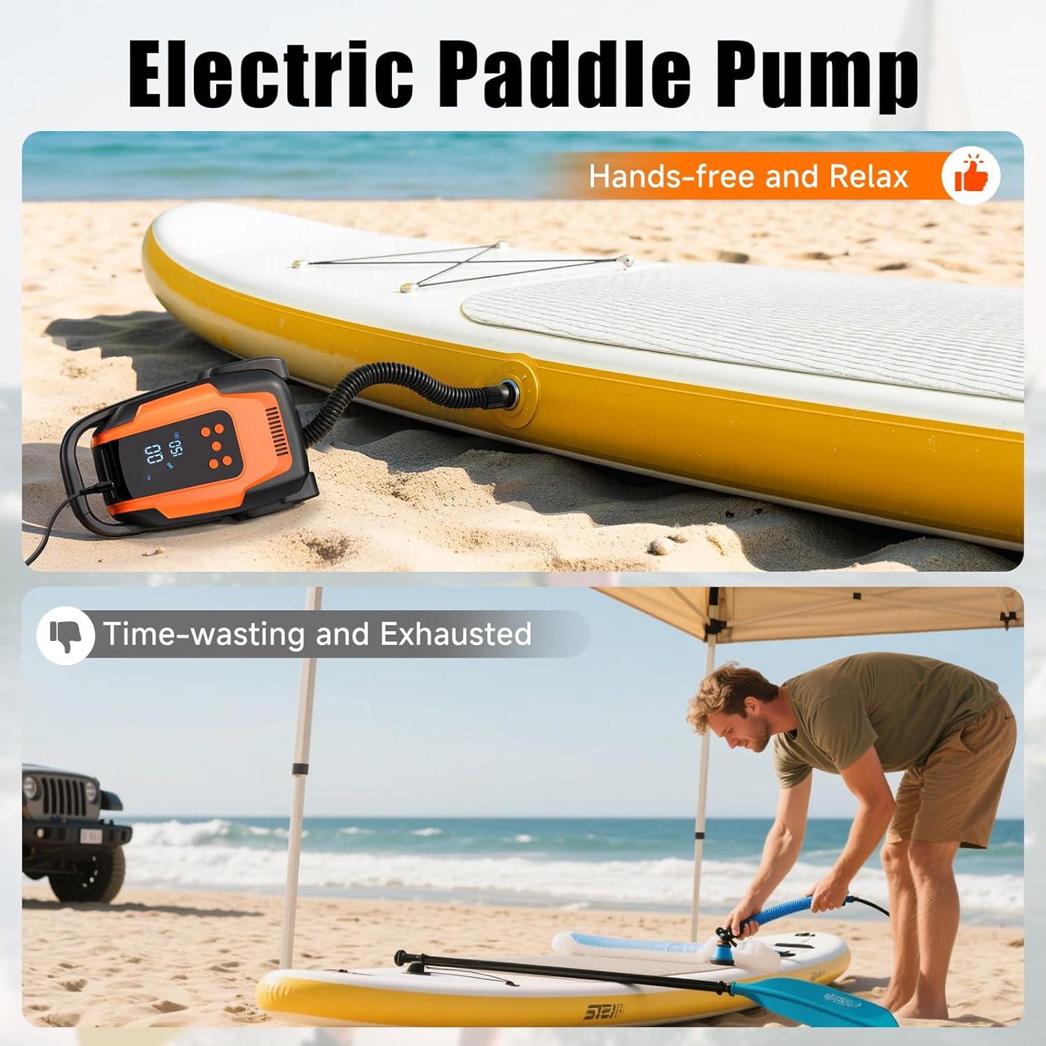 Bomba de Aire Eléctrica Komobe 50PSI para Paddle Board y Neumáticos