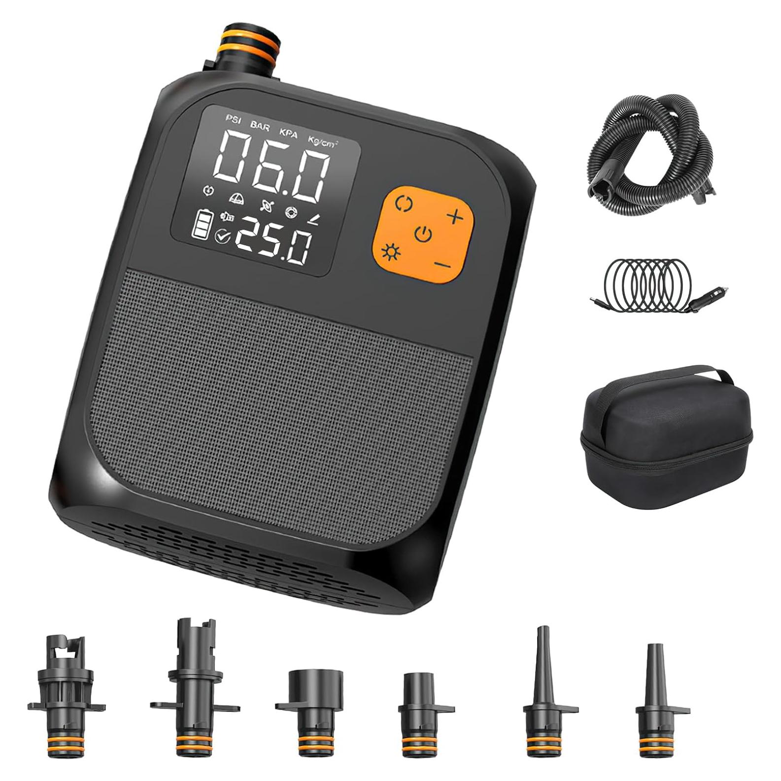 Bomba de Aire Eléctrica 3T6B 8000mAh 25PSI para Paddle Board