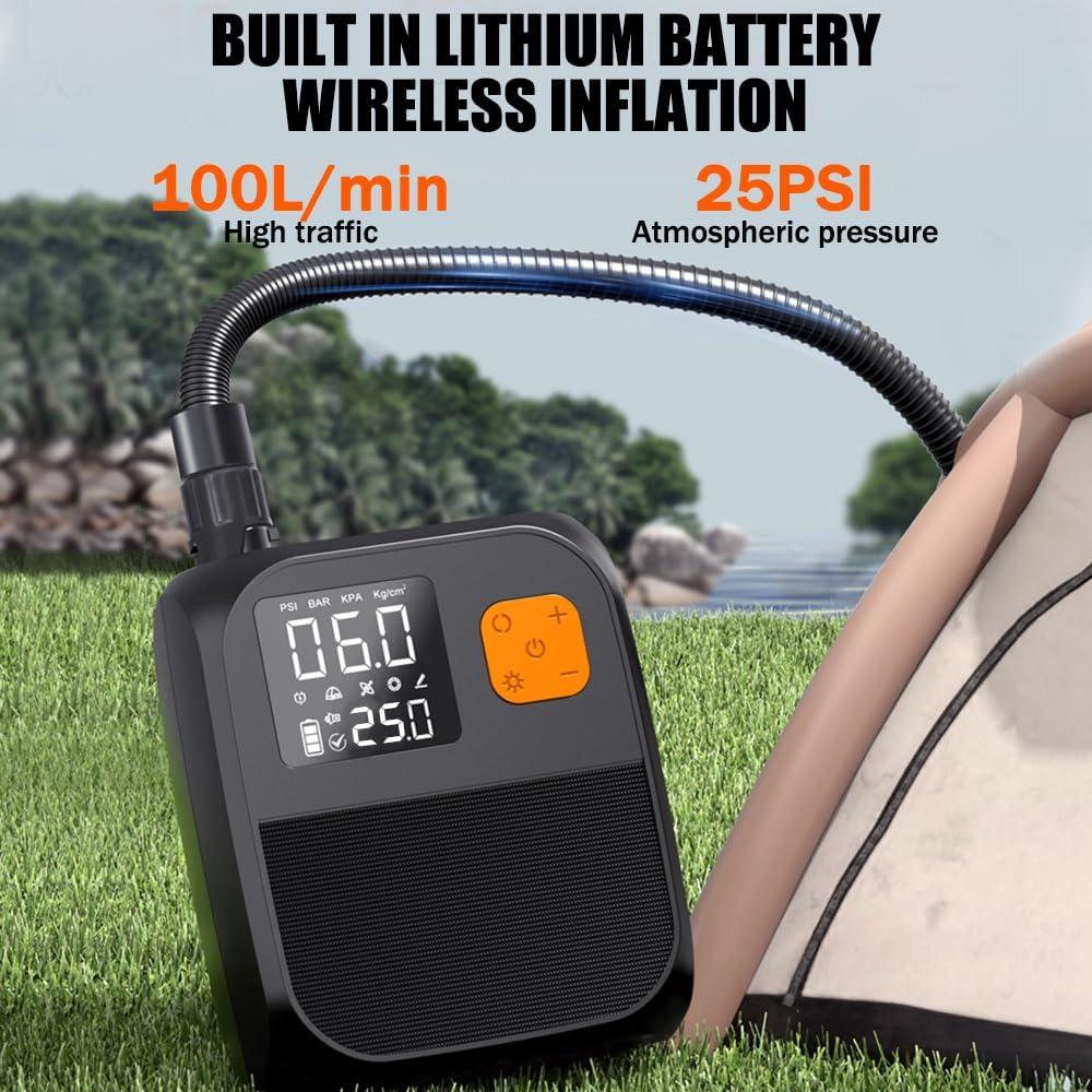 Bomba de Aire Eléctrica 3T6B 8000mAh 25PSI para Paddle Board