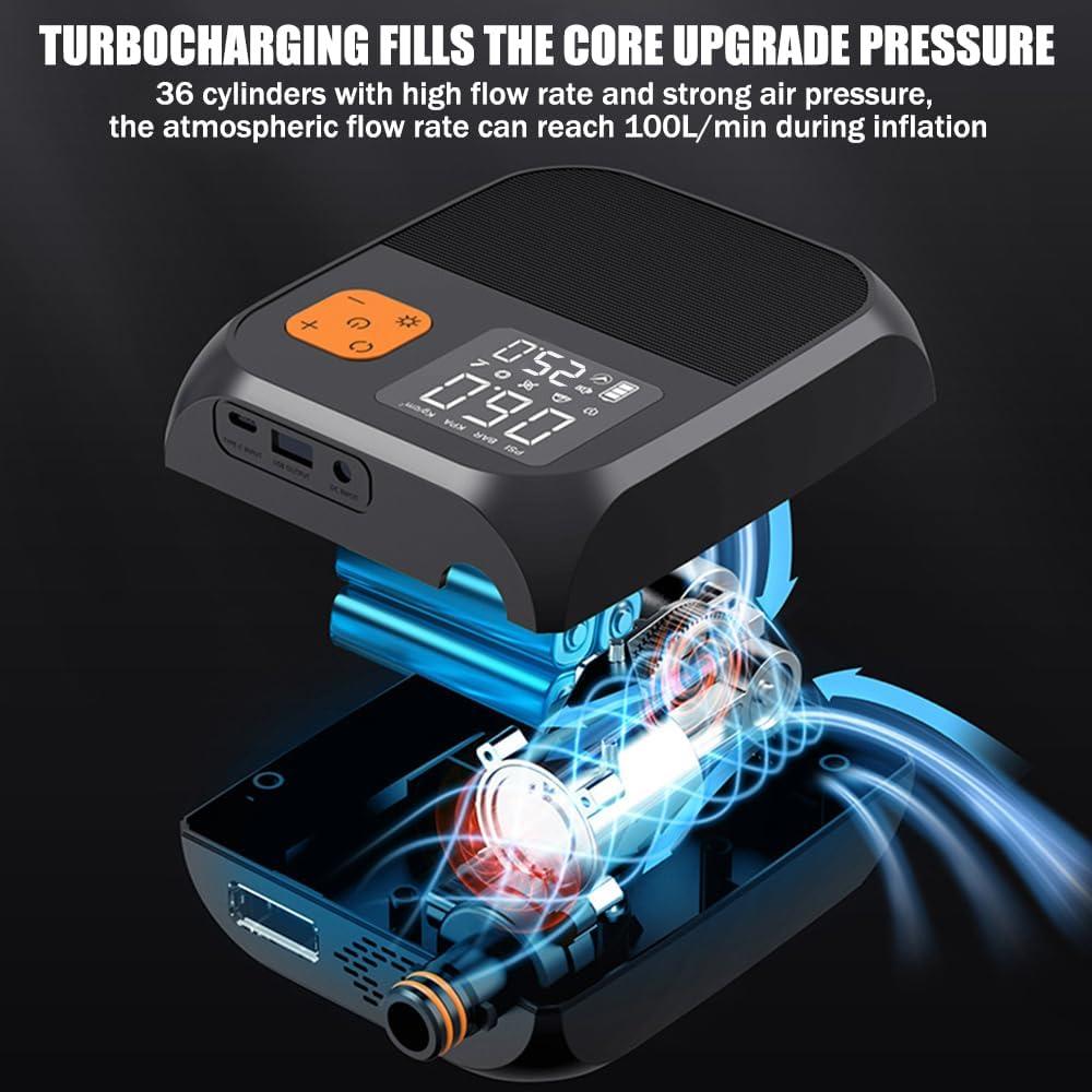 Bomba de Aire Eléctrica 3T6B 8000mAh 25PSI para Paddle Board