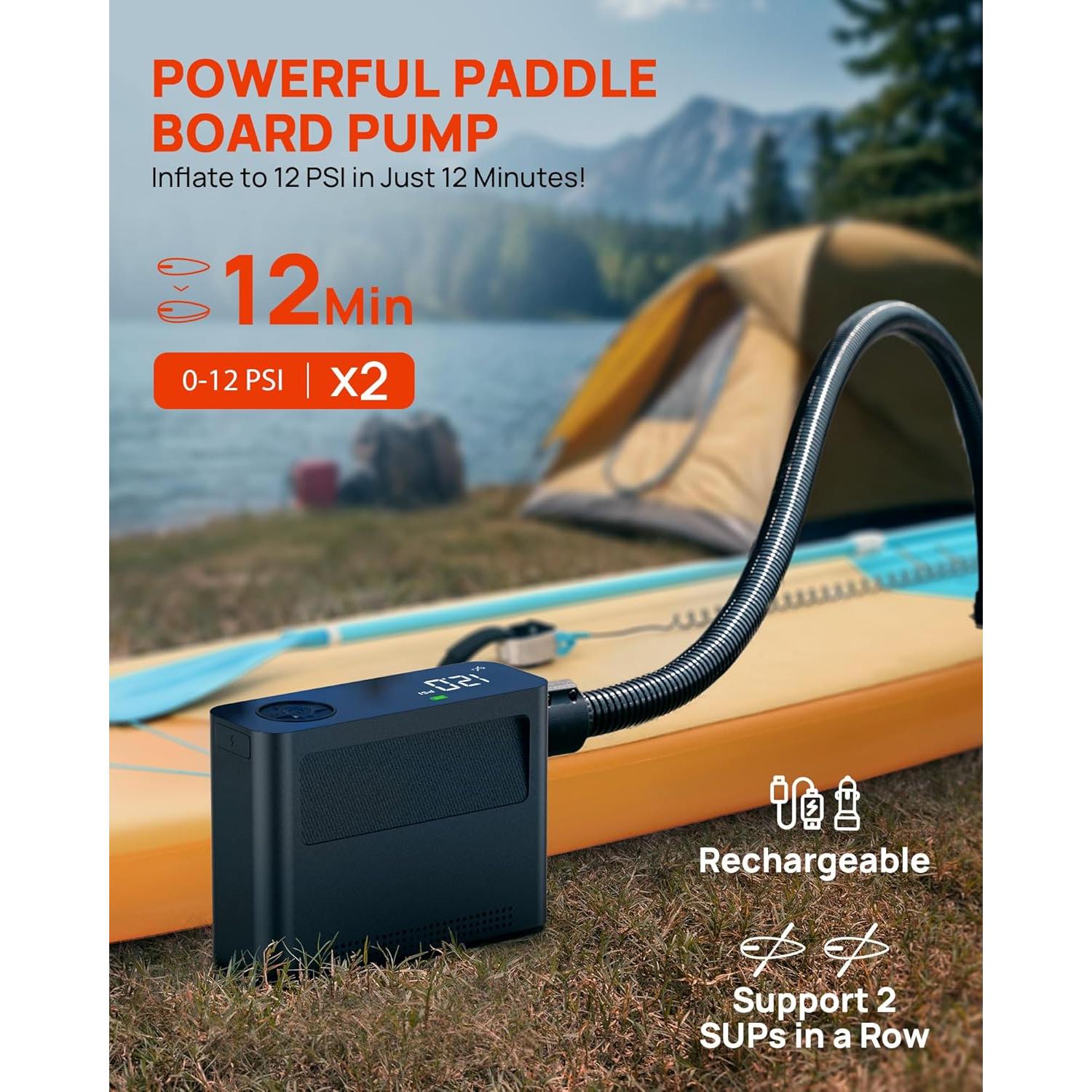 Bomba de Aire Eléctrica WindGallop LD-2301N 150 PSI Todo en Uno