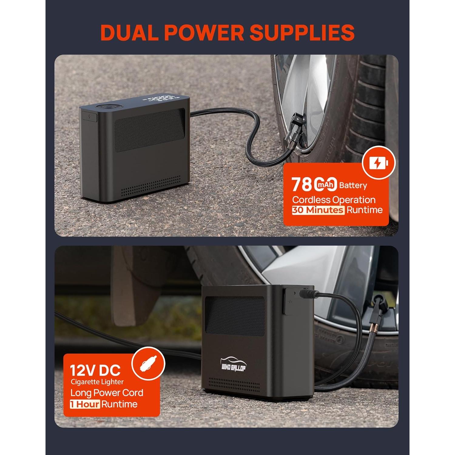 Bomba de Aire Eléctrica WindGallop LD-2301N 150 PSI Todo en Uno