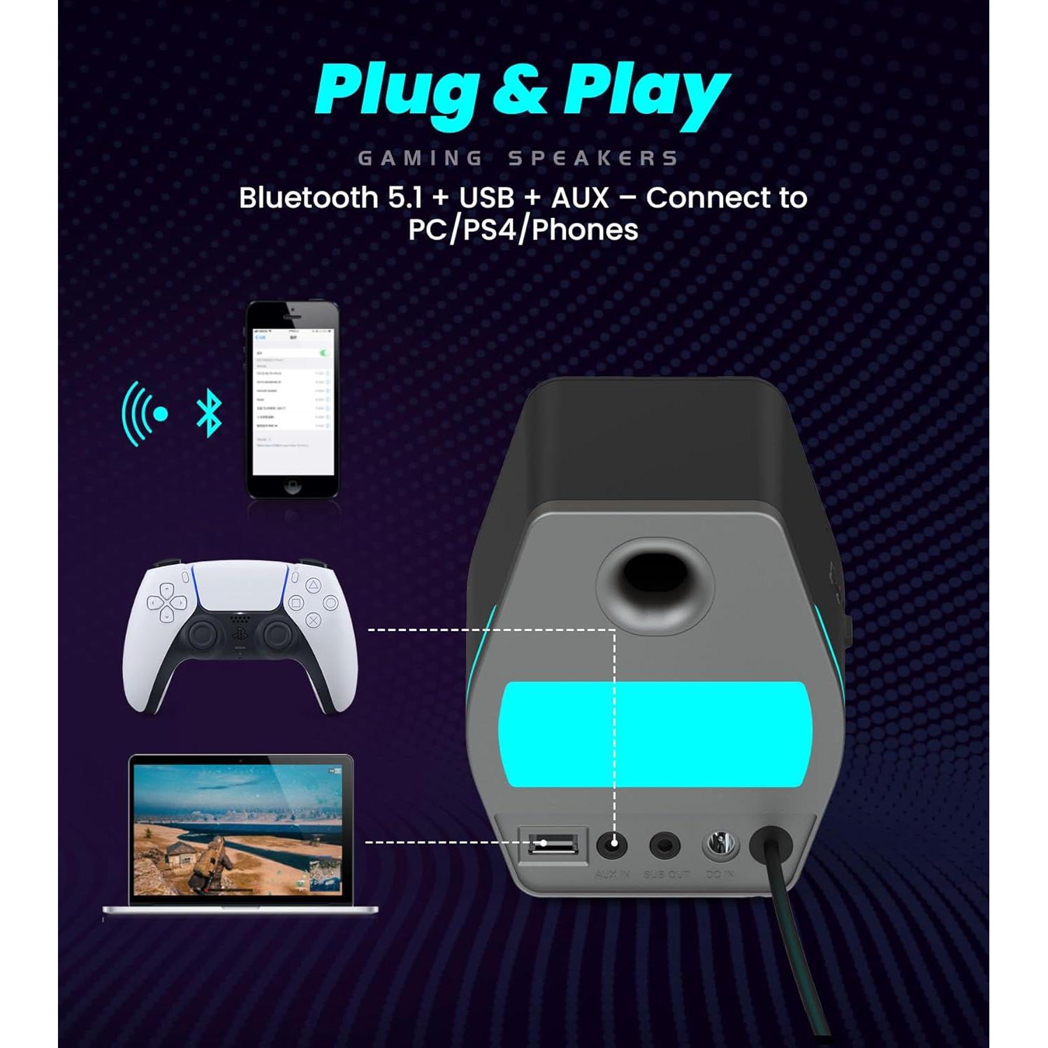 Altavoces Edifier Hecate G2000 RGB 32W Bluetooth 5.1